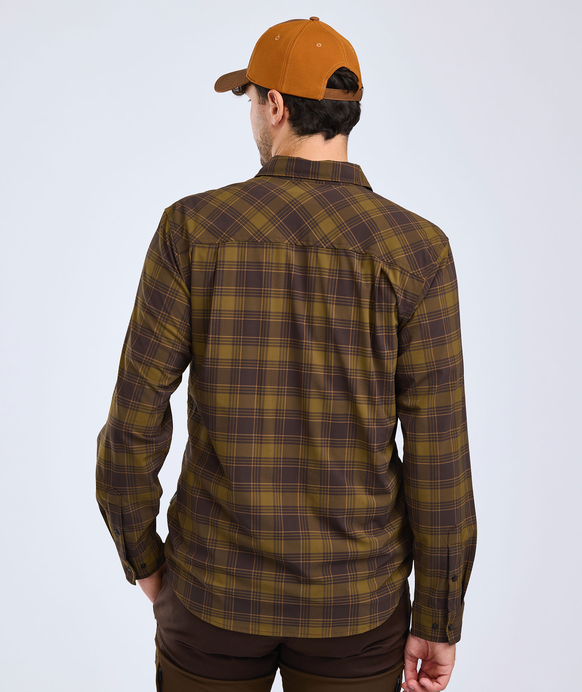 Pinewood Abisko Trekking InsectSafe skjorte, Dark Olive/Dark Sandstone, large image number 3