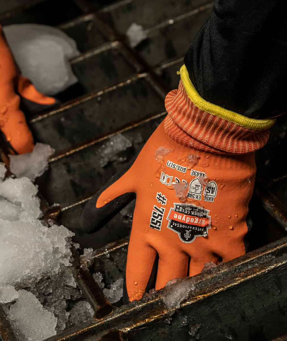 Ergodyne 7551 vinterhandsker med sk&aelig;rebeskyttelse Cut E