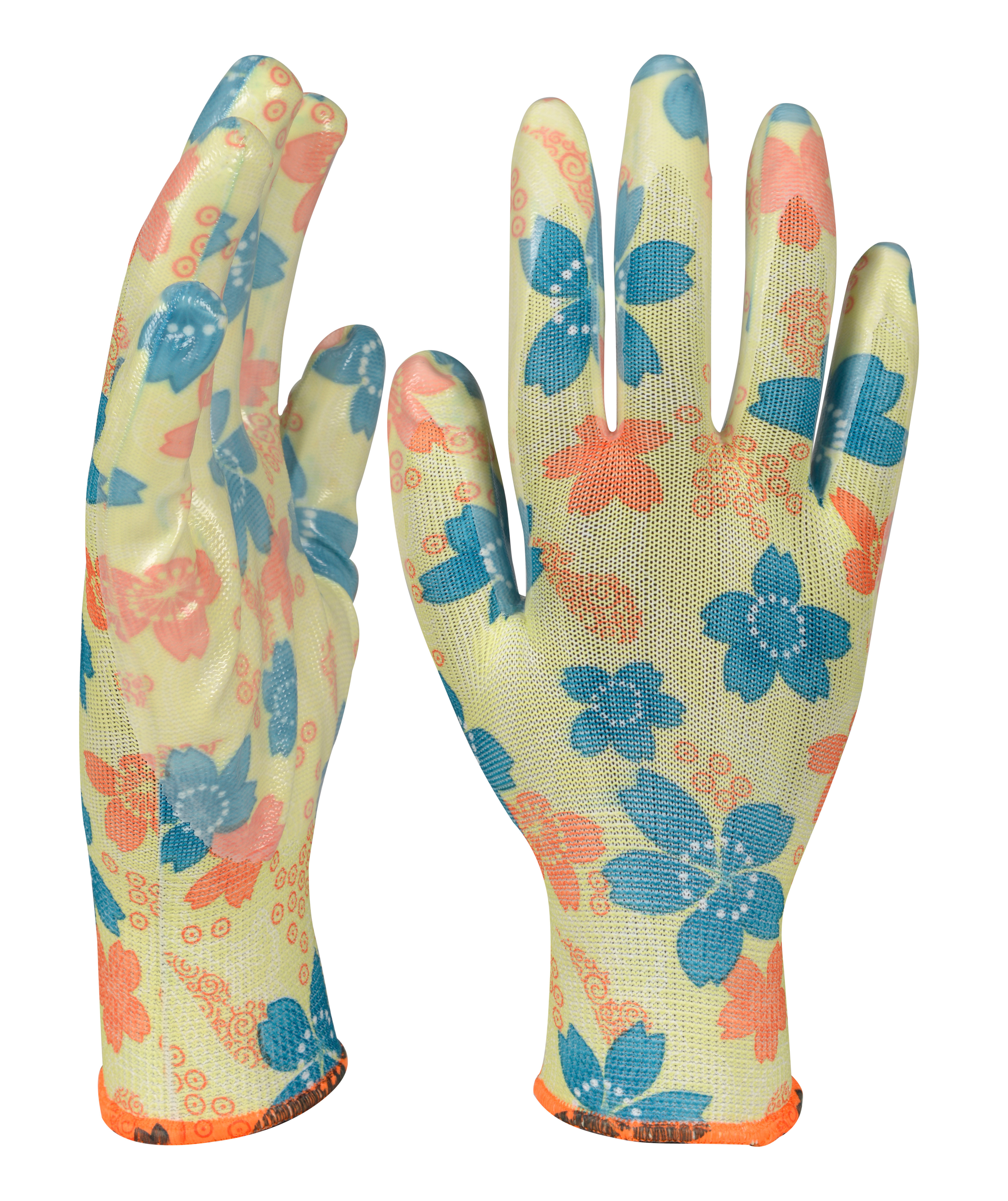 OX-ON Garden Basic 5005 arbeidshansker, Gr&oslash;nn/Bl&aring;, large image number 2