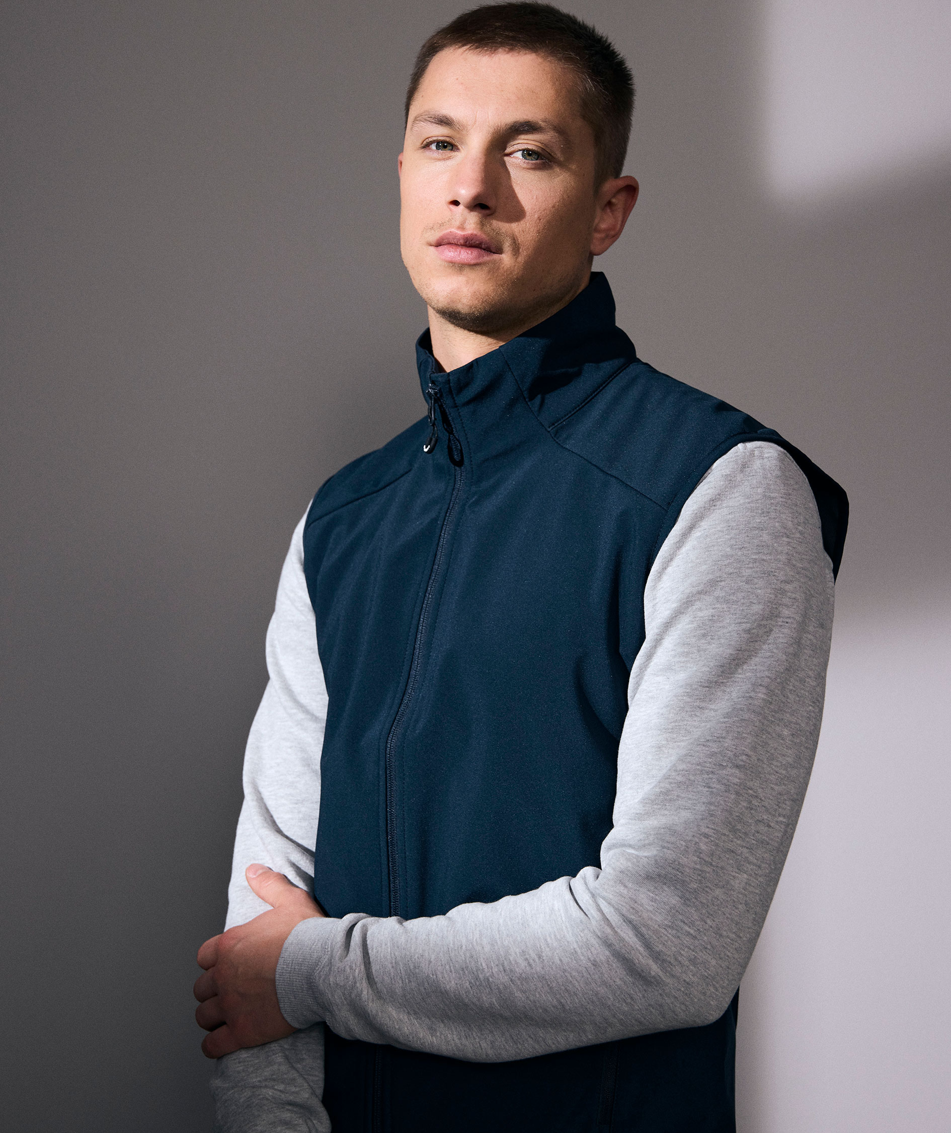 ID funktionel softshell v&auml;st, Navy