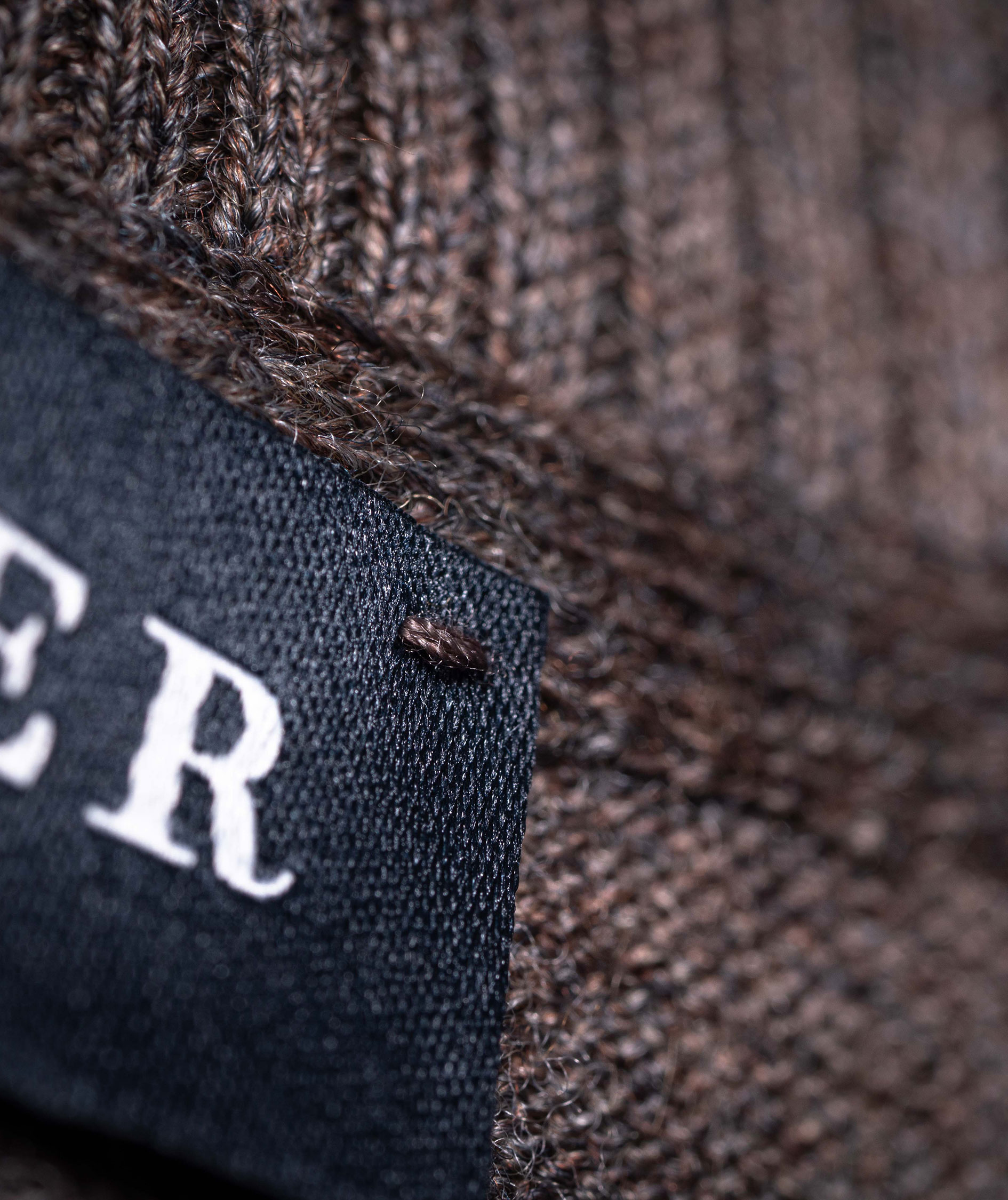 Clipper Milan stickad tr&ouml;ja med dragkedjan, Dark Khaki Melange, large image number 3