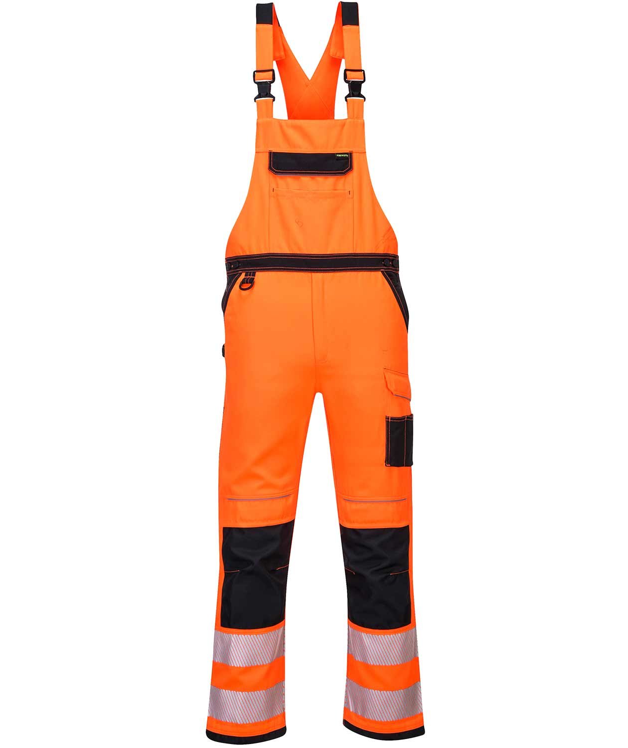 Portwest PW3 arbetsh&auml;ngselbyxa, Varsel Orange/Svart