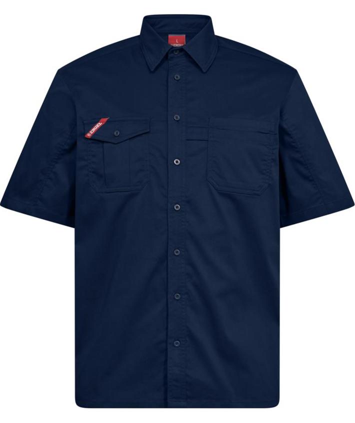 Engel Extend kort&aelig;rmet arbejdsskjorte, Blue Ink, Blue Ink, swatch