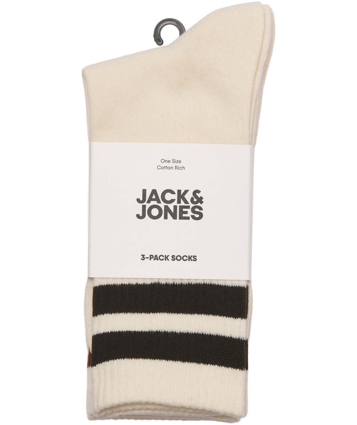 Jack & Jones JACTRAVIS 3-pack tennis socks, Buttercream, Buttercream, large image number 2