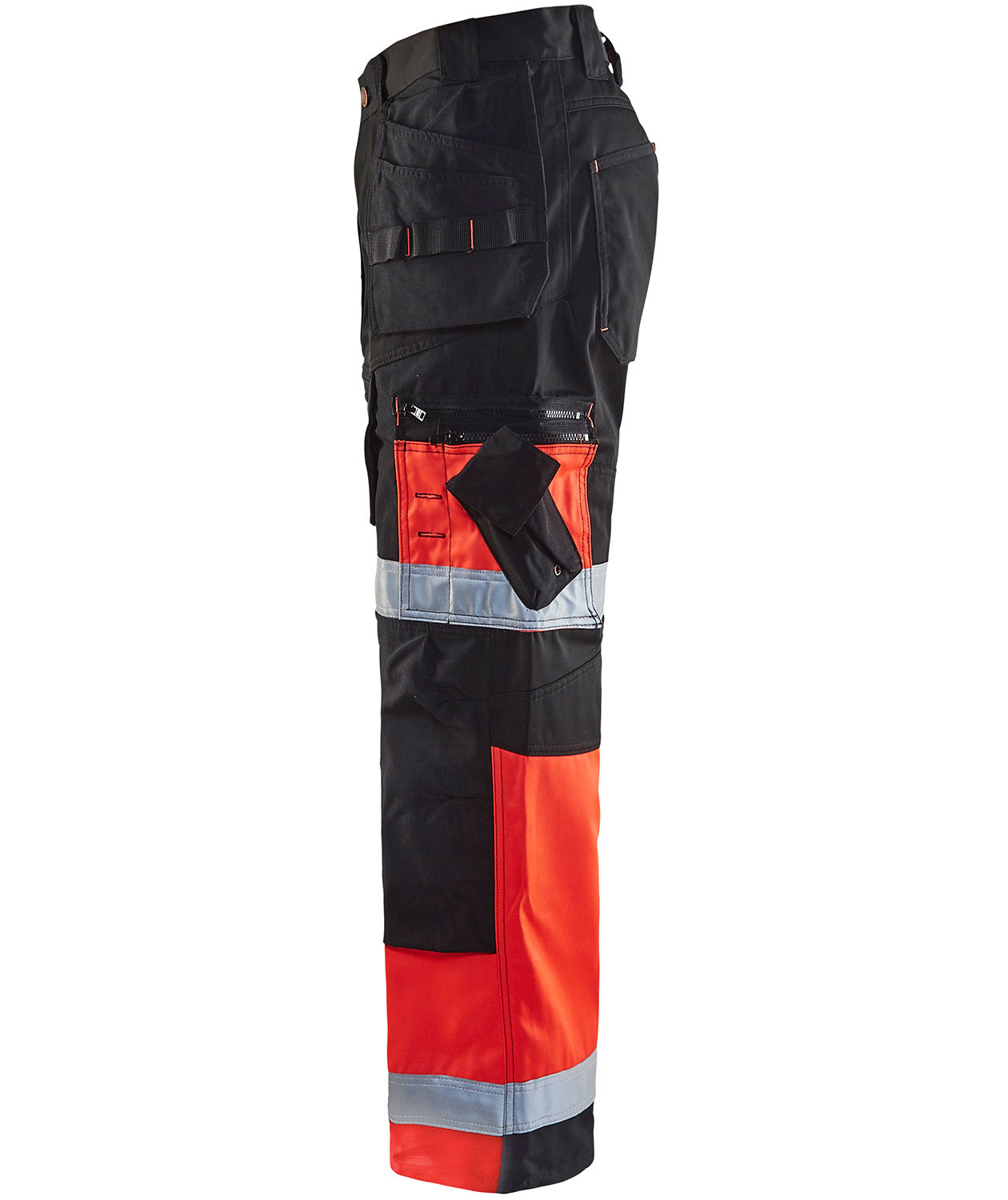 Bl&aring;kl&auml;der X1500 hantverksbyxa, Varsel R&ouml;d/Svart