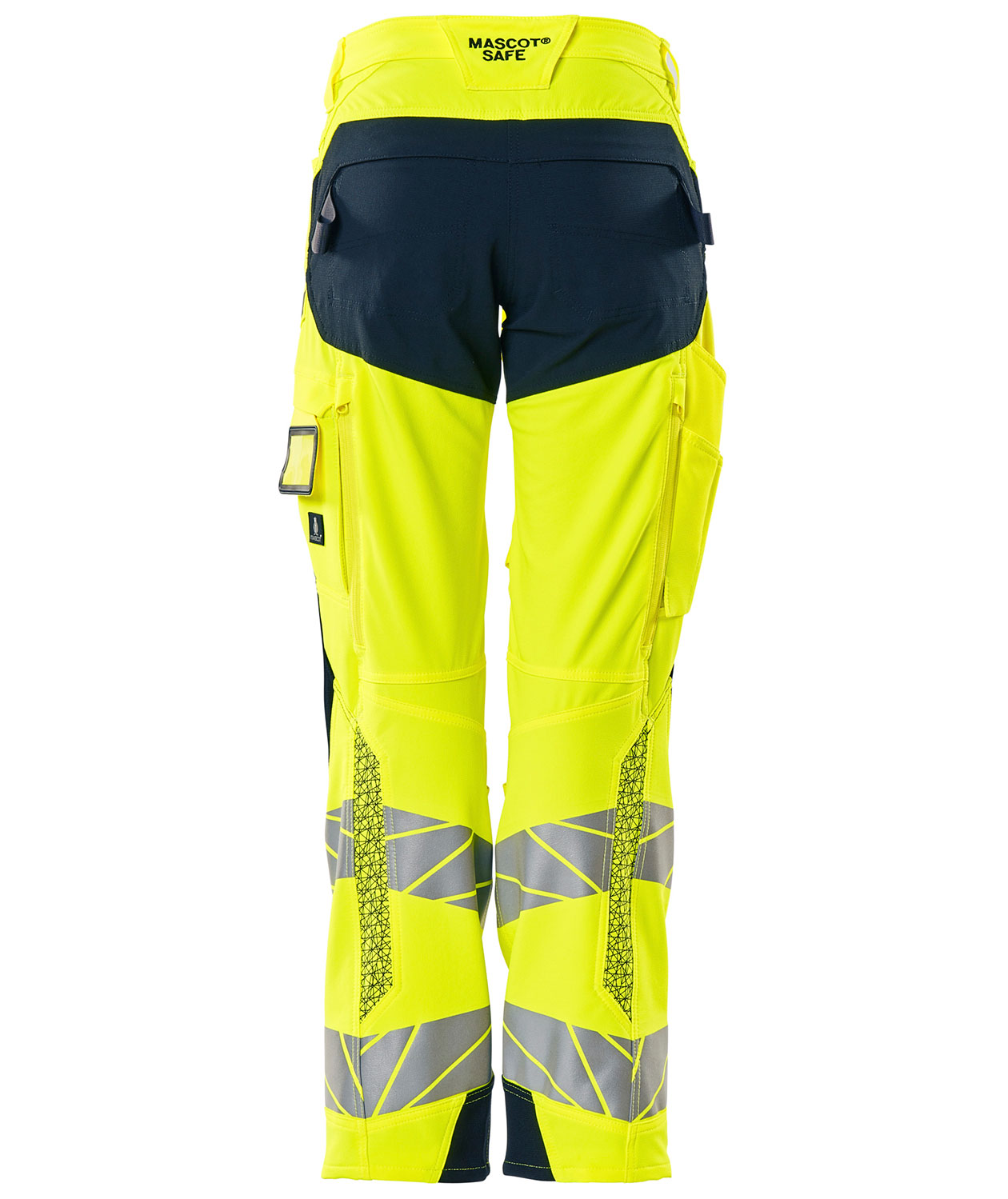 Mascot Accelerate Safe dame arbejdsbukser full stretch, Hi-Vis Gul/M&oslash;rk Marine