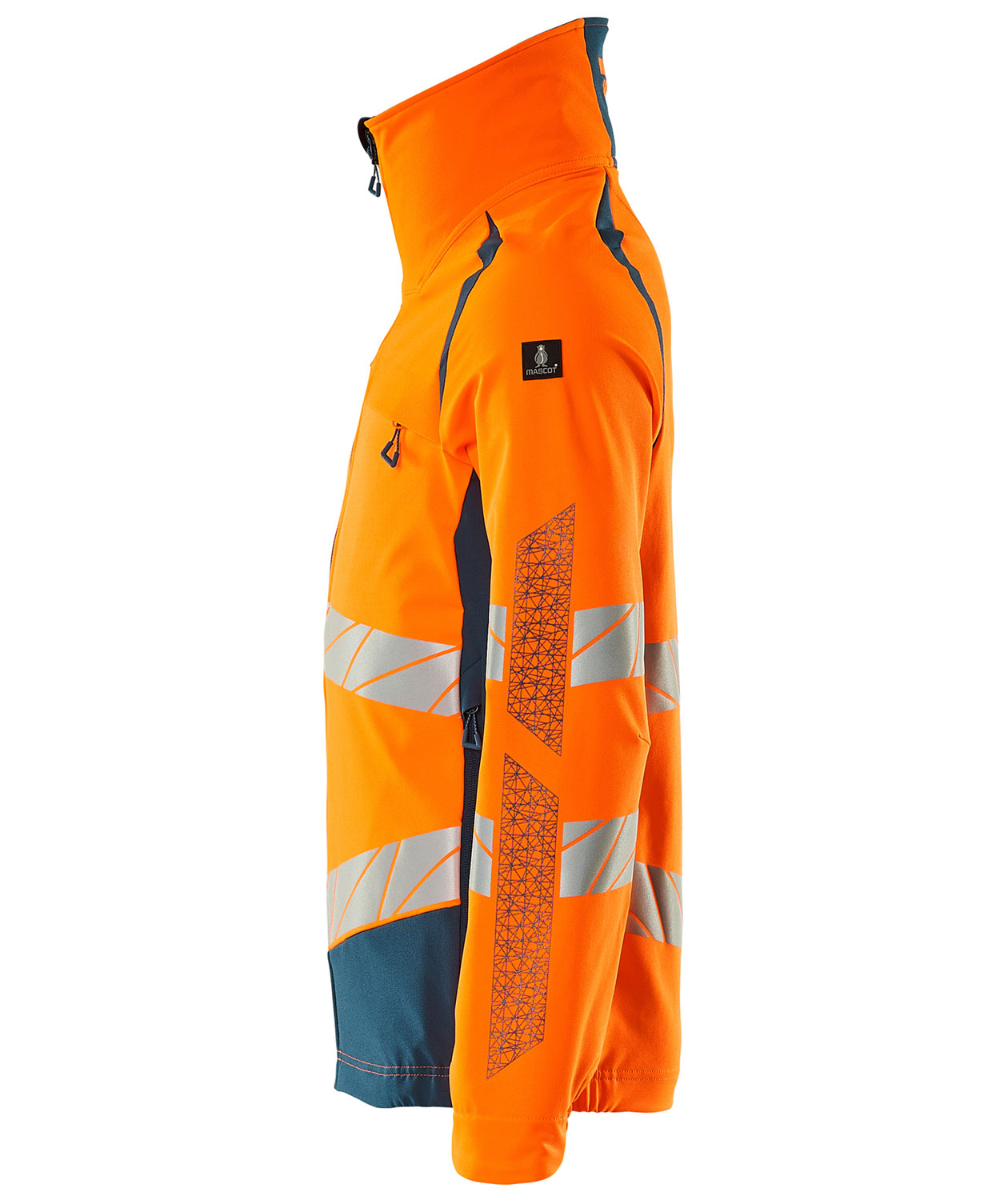 Mascot Accelerate Safe jacka full stretch, Varsel Orange/M&ouml;rk Petroleum, large image number 2