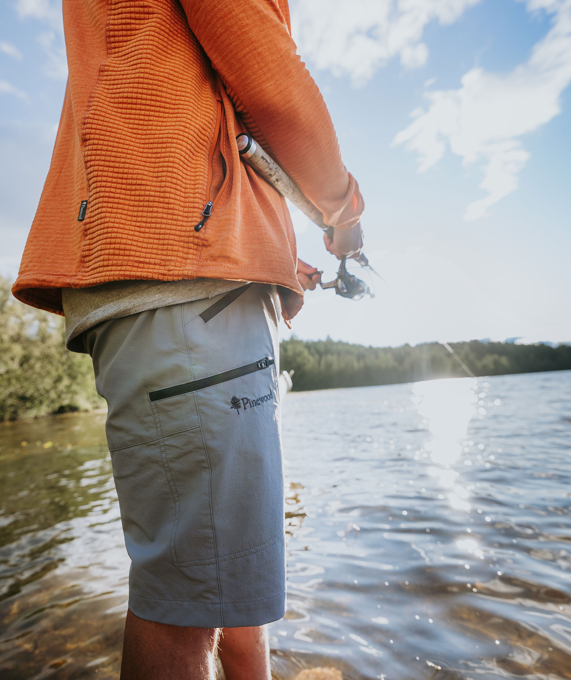 Pinewood Abisko Light Stretch shorts, Mid Grey, large image number 7