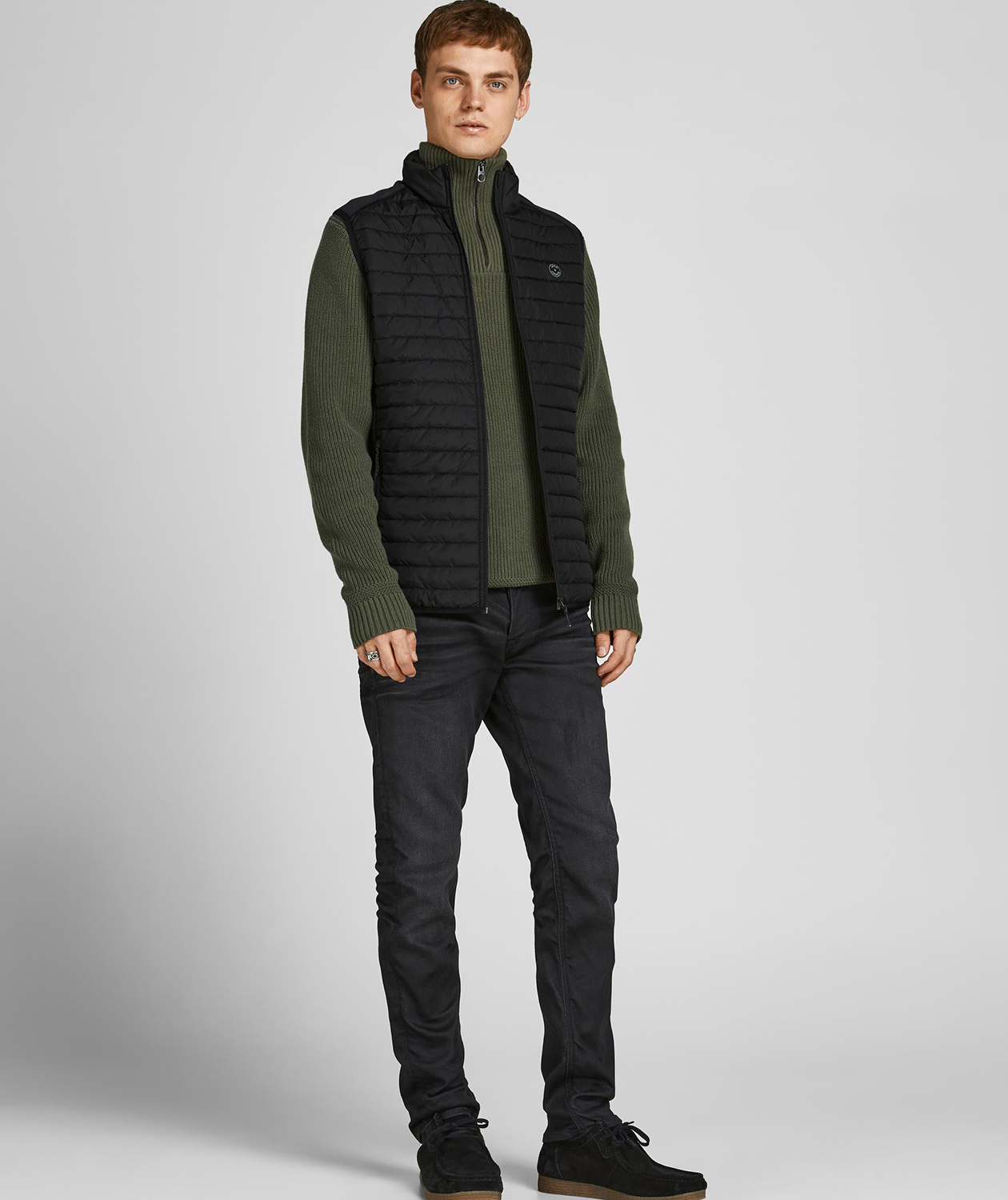Jack & Jones JJEMULTI vatteret vest, Sort, large image number 6