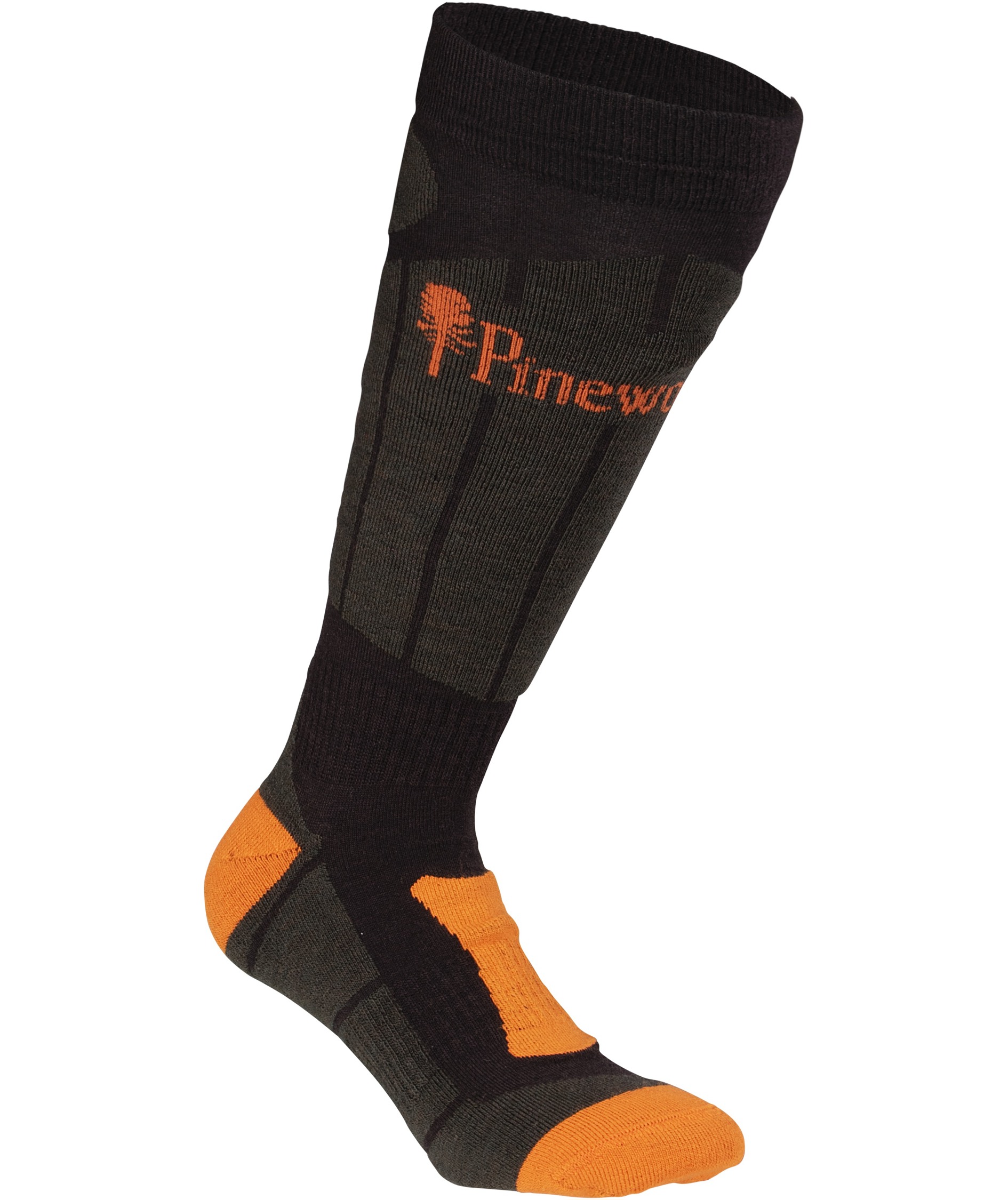 Pinewood Technical lange str&oslash;mper med uld, Dark Green/Green