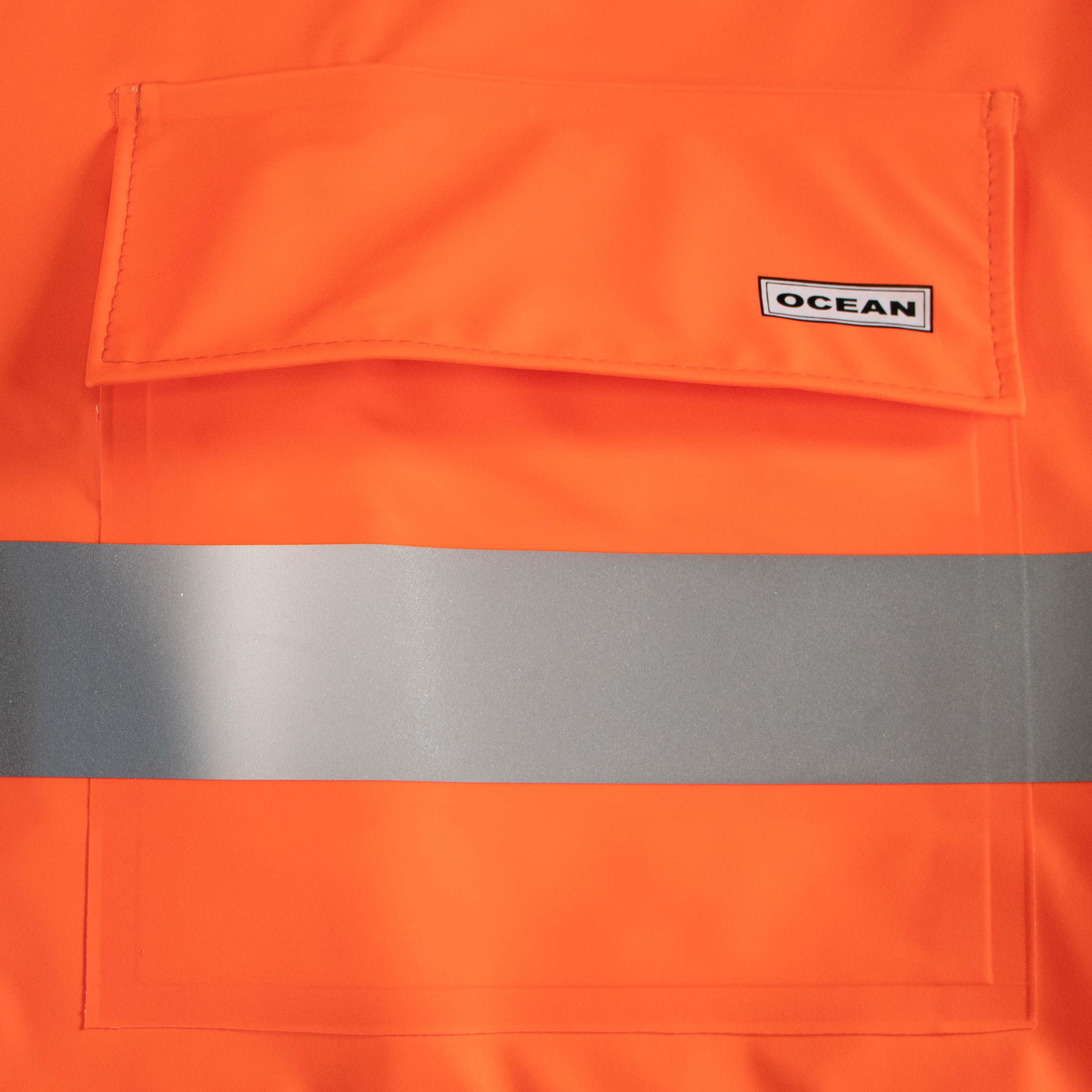 Ocean Beacon Comfort regnjakke, Hi-vis Orange, large image number 3