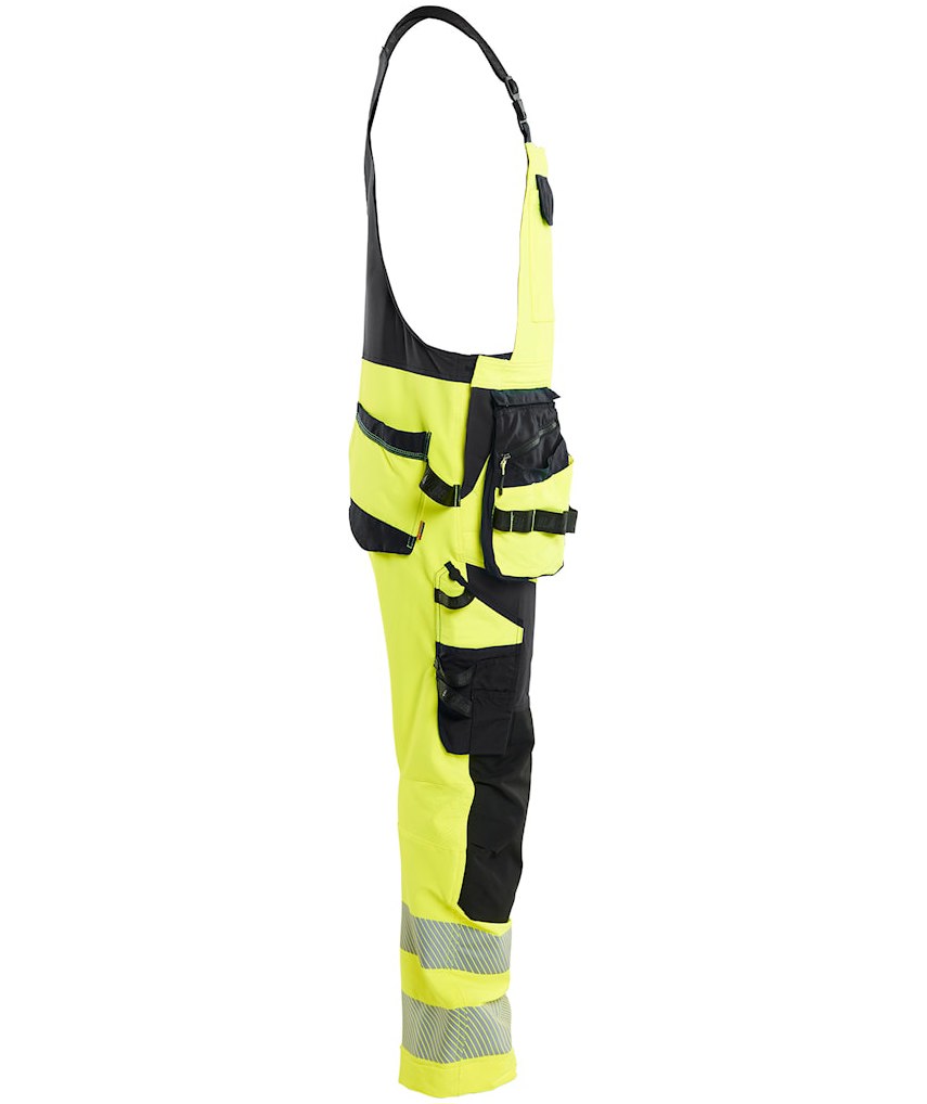 Bl&aring;kl&auml;der craftsman bib and brace full stretch, Hi-vis Yellow/Black, large image number 2
