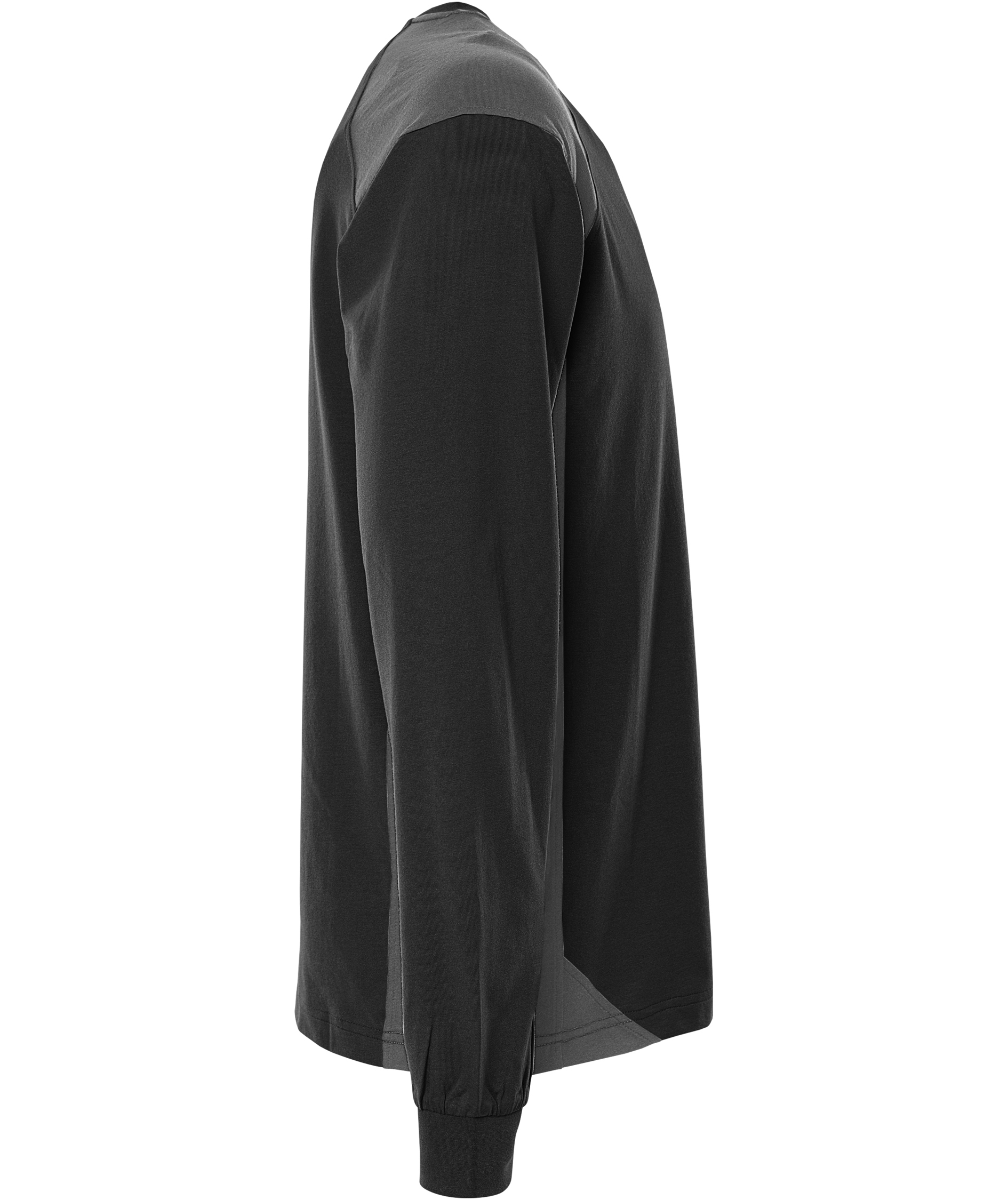 Fristads Heavy lang&aelig;rmet T-shirt 7071 GTM, Sort/Gr&aring;, large image number 3