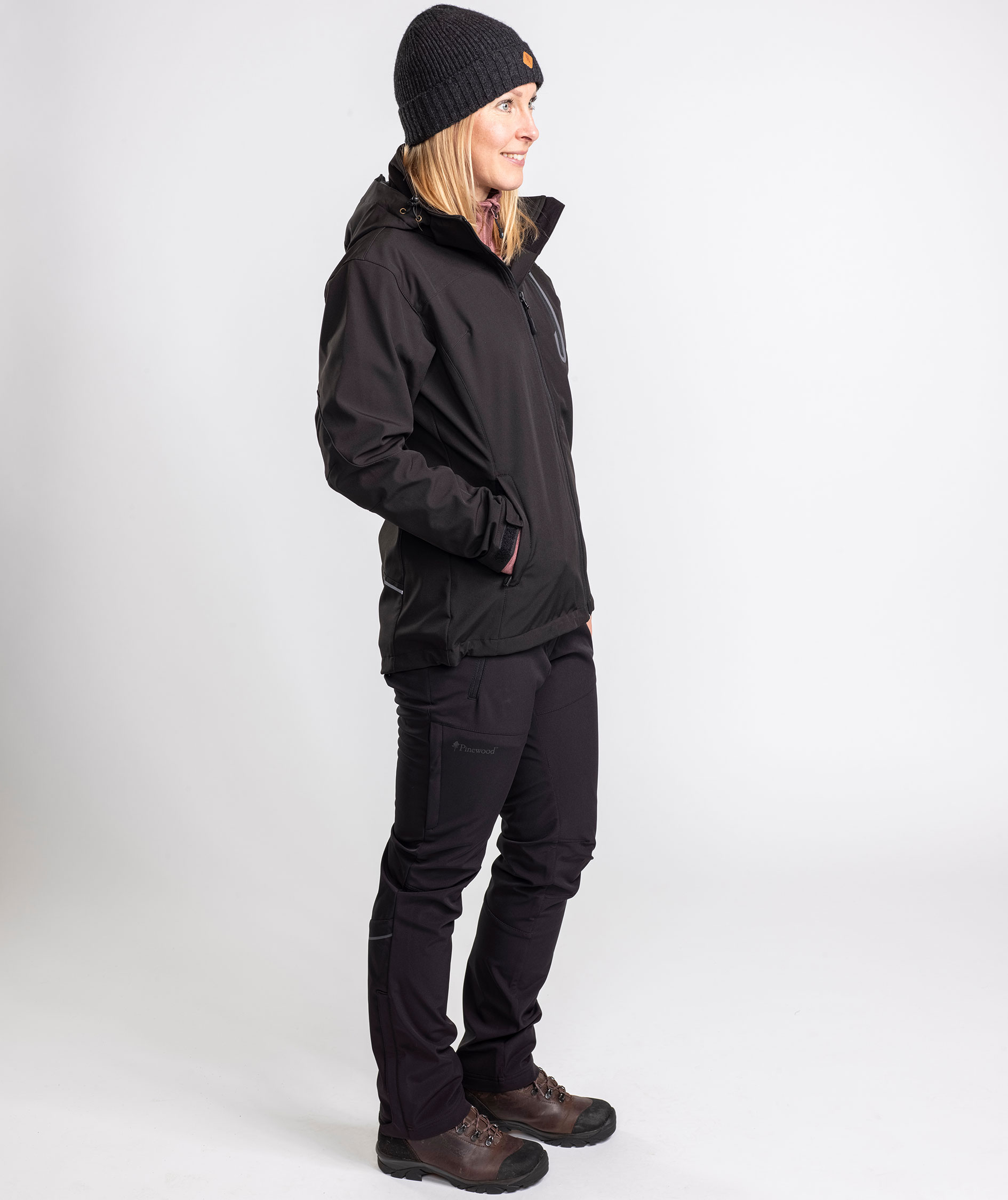 Pinewood Wilda Stretch dame skalbukser, Sort, large image number 4