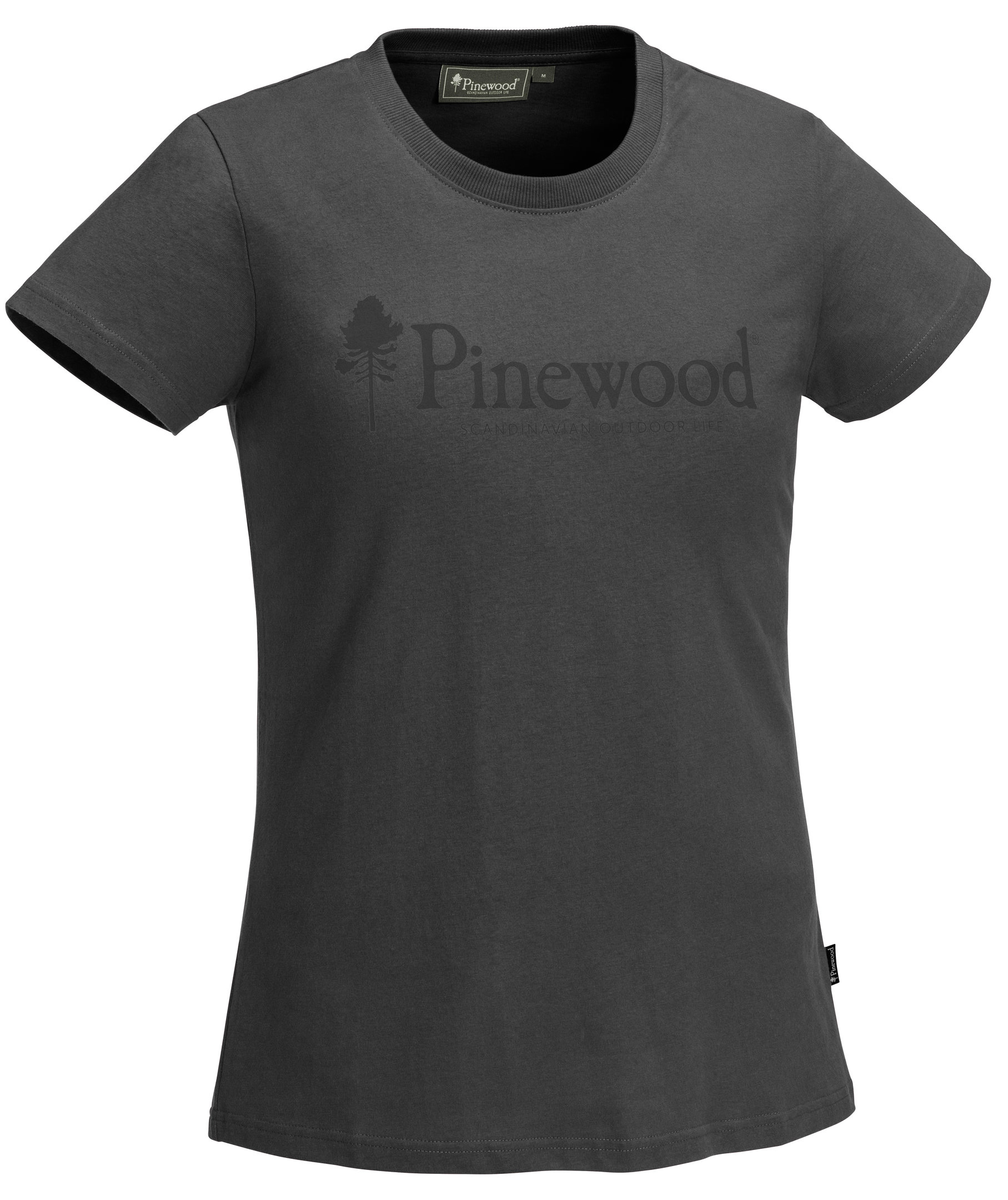 Pinewood Outdoor Life dame T-shirt, M&oslash;rk Antracit