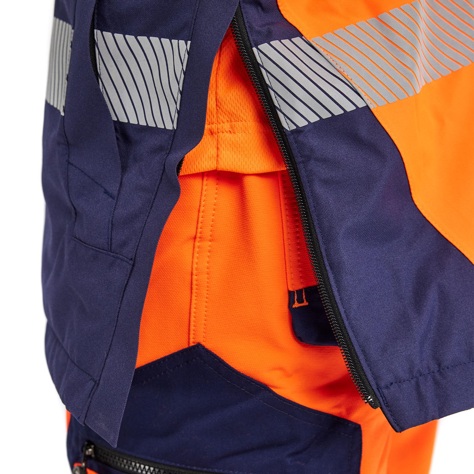 Bl&aring;kl&auml;der vinter parkas, Varsel Orange/Marinbl&aring;, large image number 6