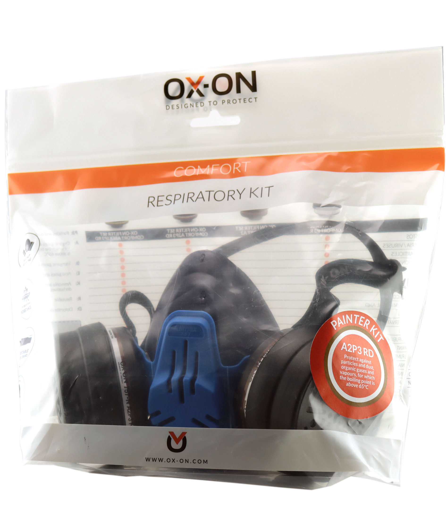 OX-ON halvmaskes&aelig;t painter comfort A2/P3D, Bl&aring;, Bl&aring;, large image number 1