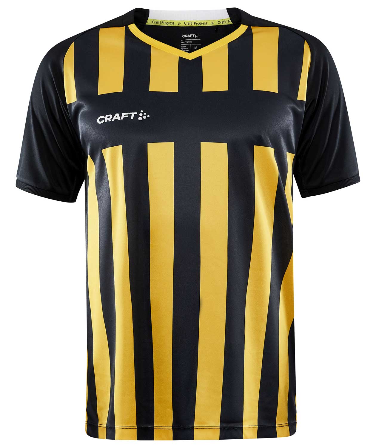 Craft Progress 2.0 Stripe Jersey T-shirt, Sweden Yellow/Svart