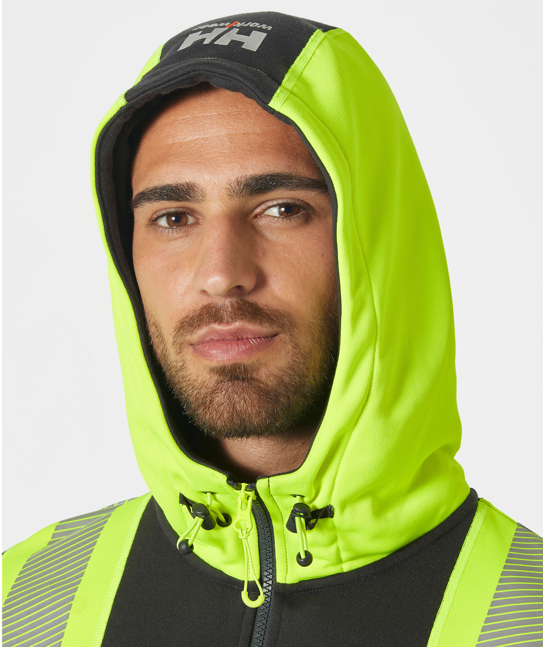 Helly Hansen ICU h&aelig;ttetr&oslash;je med lynl&aring;s, Hi-vis gul/charcoal, large image number 4