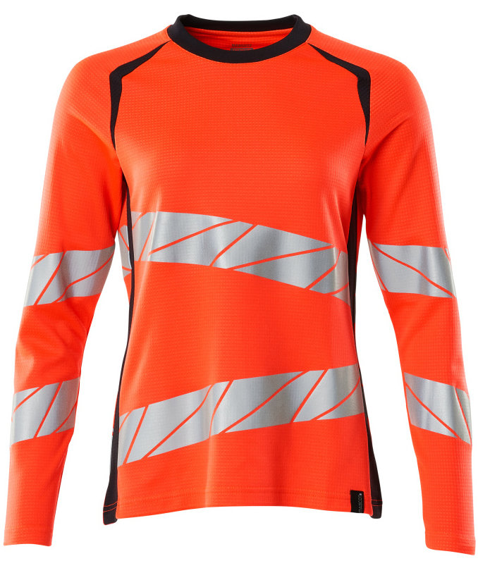 Mascot Accelerate Safe langermet dame T-skjorte, Hi-Vis R&oslash;d/M&oslash;rk Marine, Hi-Vis R&oslash;d/M&oslash;rk Marine, swatch