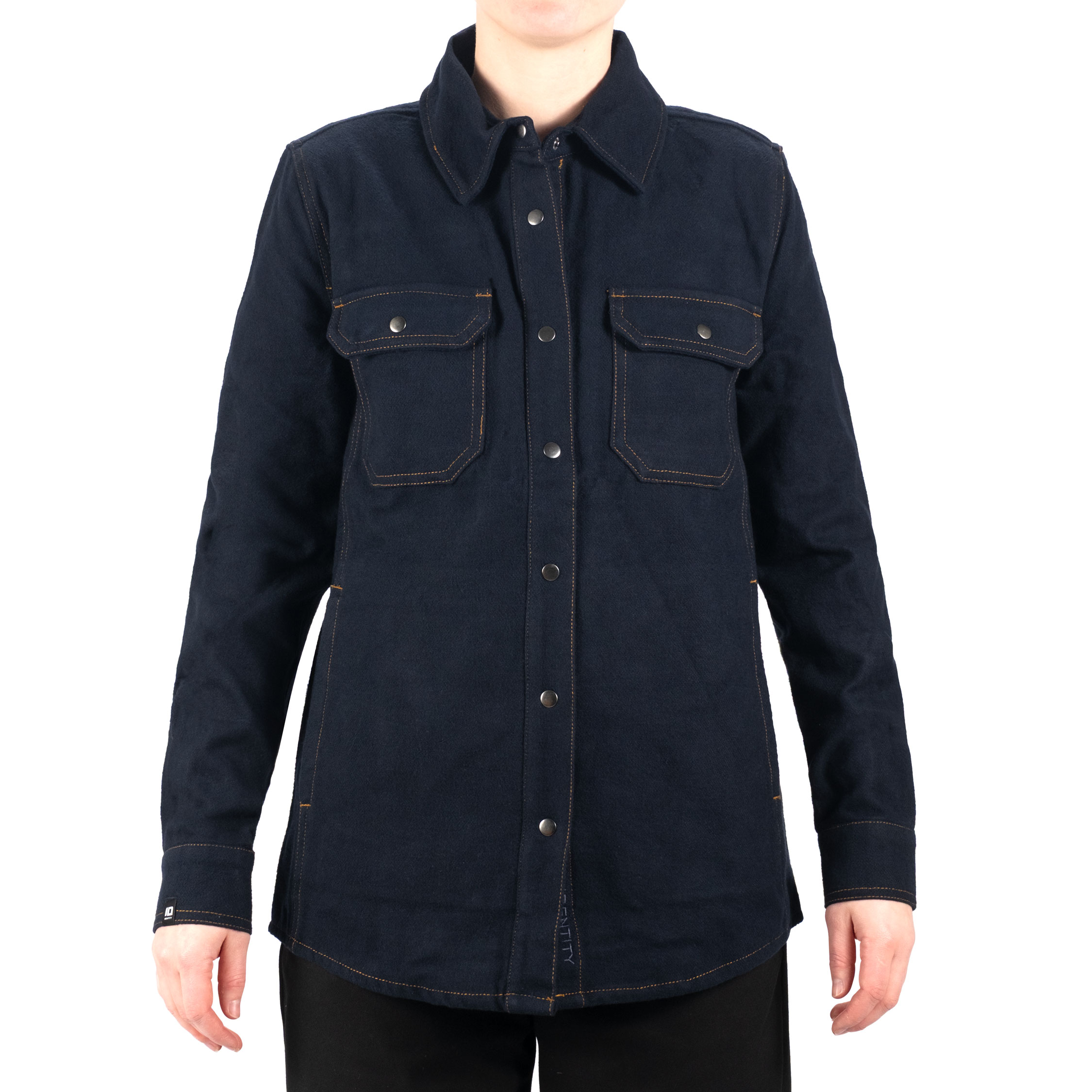 ID Modern fit flanellskjorta dam, Navy
