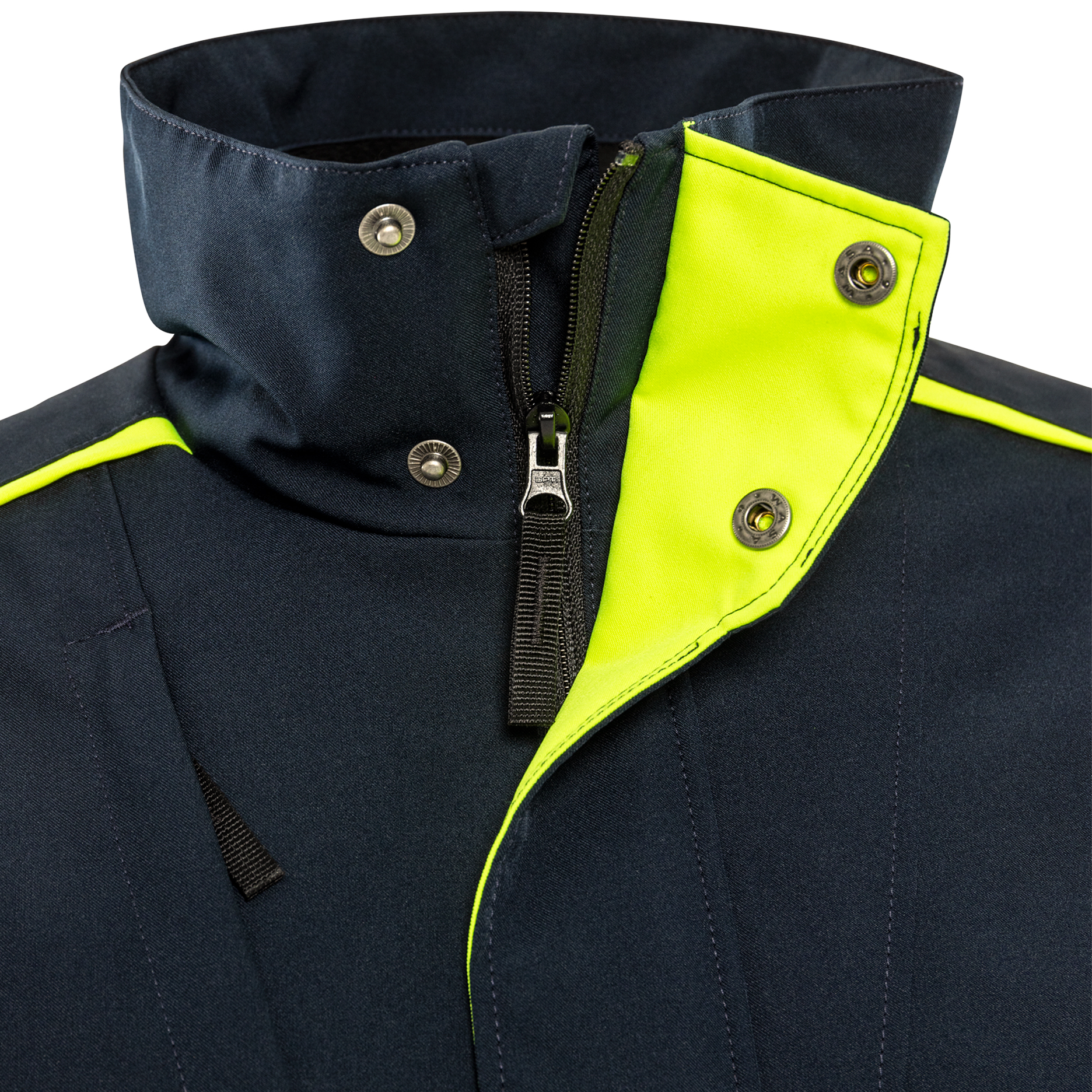 Fristads Softshell Winterjacke 4931 GSW full stretch, Dunkel Marine/Hi-Vis Gelb, large image number 7