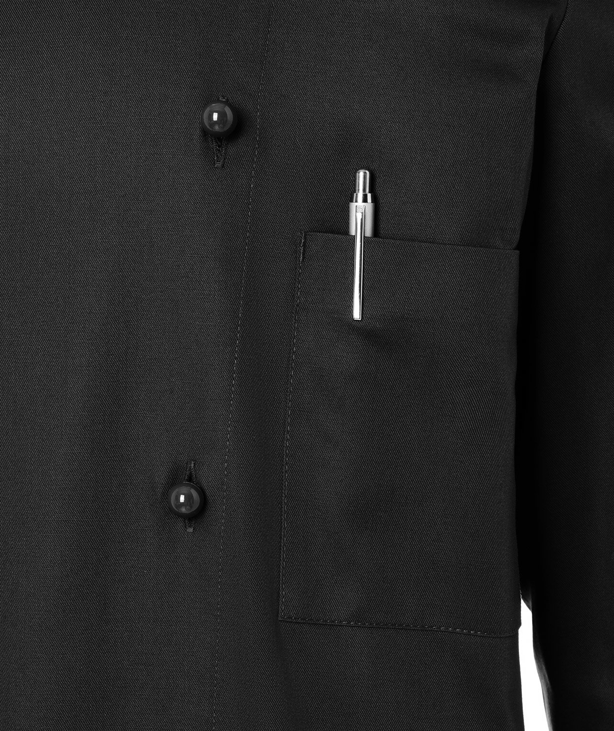 Karlowsky Thomas chefs jacket without buttons, Black, large image number 5