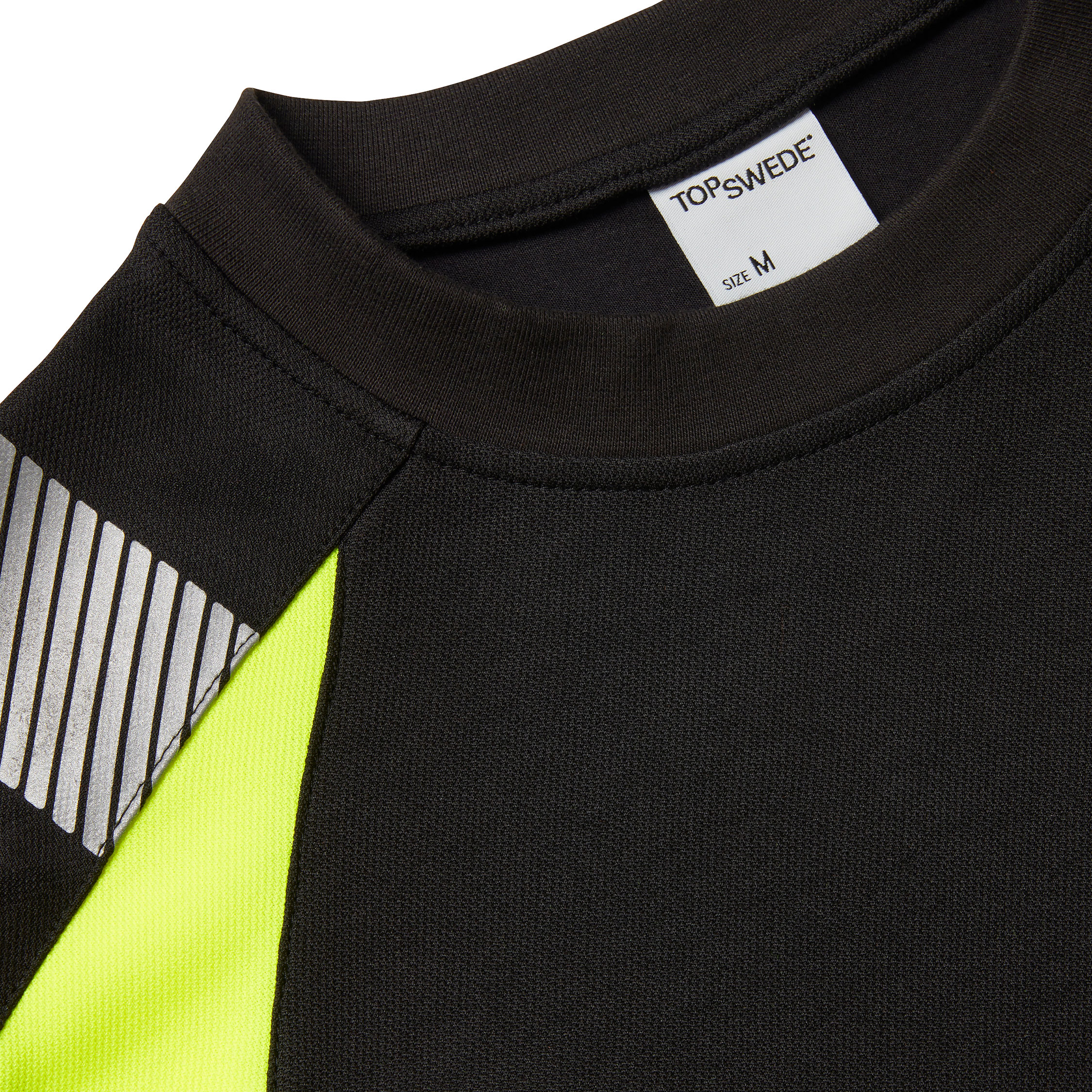 Top Swede T-shirt 600, Black/Hi-Vis Yellow, large image number 4