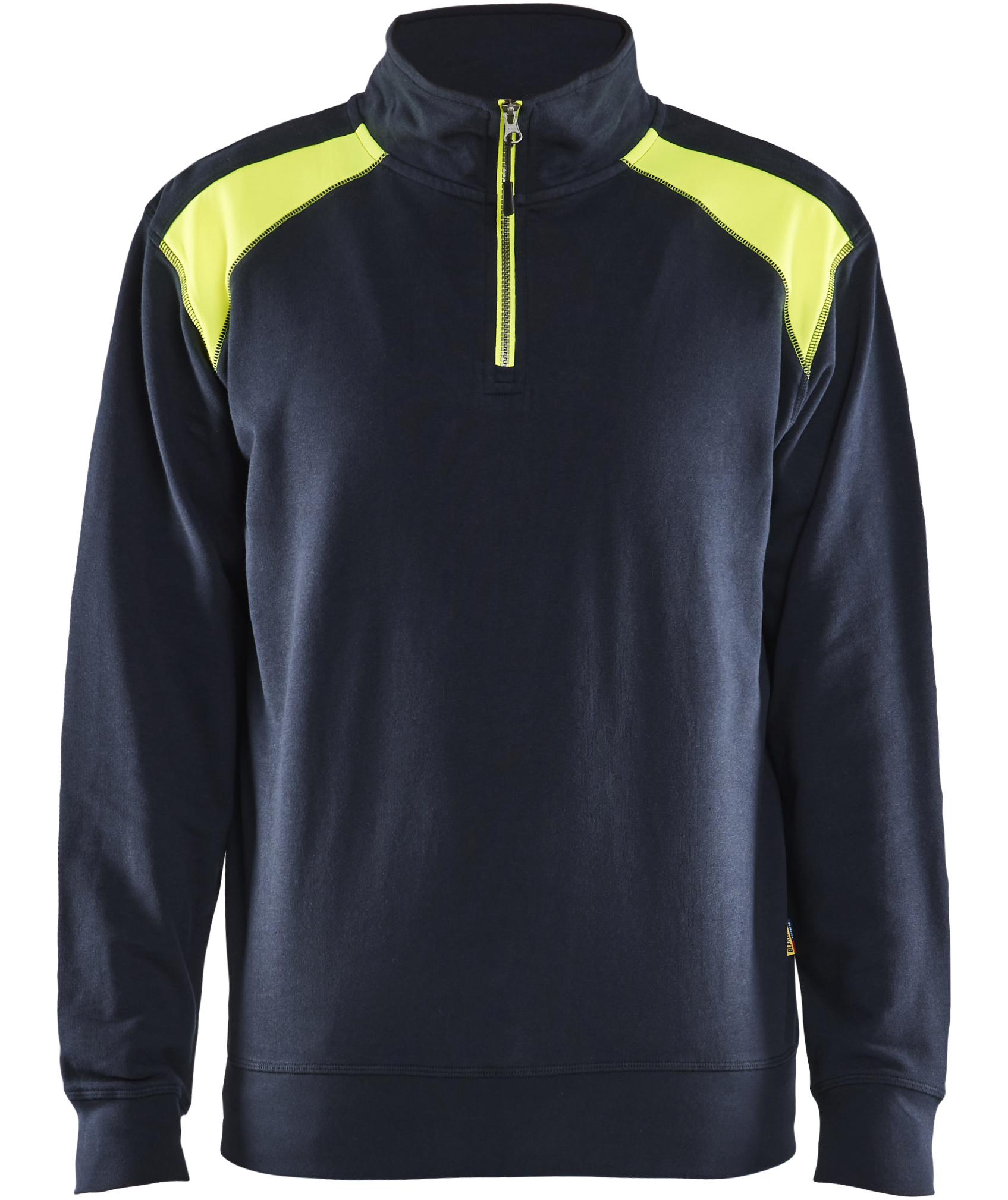 Bl&aring;kl&auml;der Unite Half-Zip sweatshirt, Dark Marine/Hi-Vis Yellow, Dark Marine/Hi-Vis Yellow, swatch