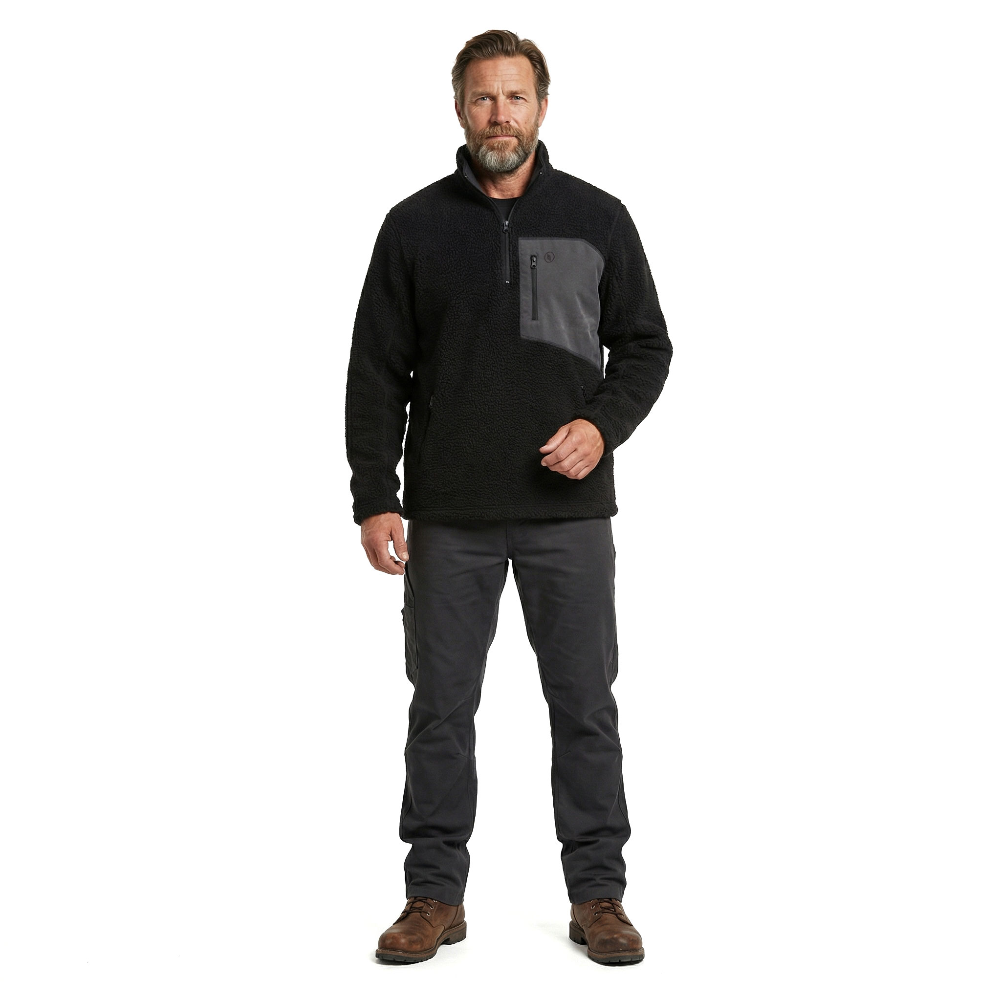 Terrax fibre pile pullover, Black, large image number 2