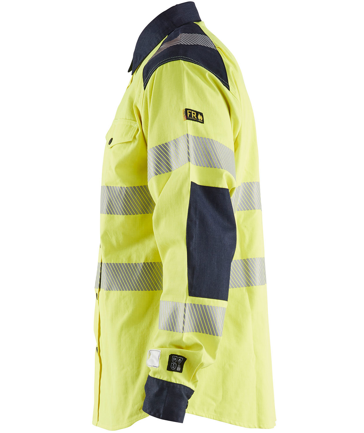 Bl&aring;kl&auml;der&nbsp;Multinorm skjorte, Hi-vis gul/marinebl&aring;, large image number 2