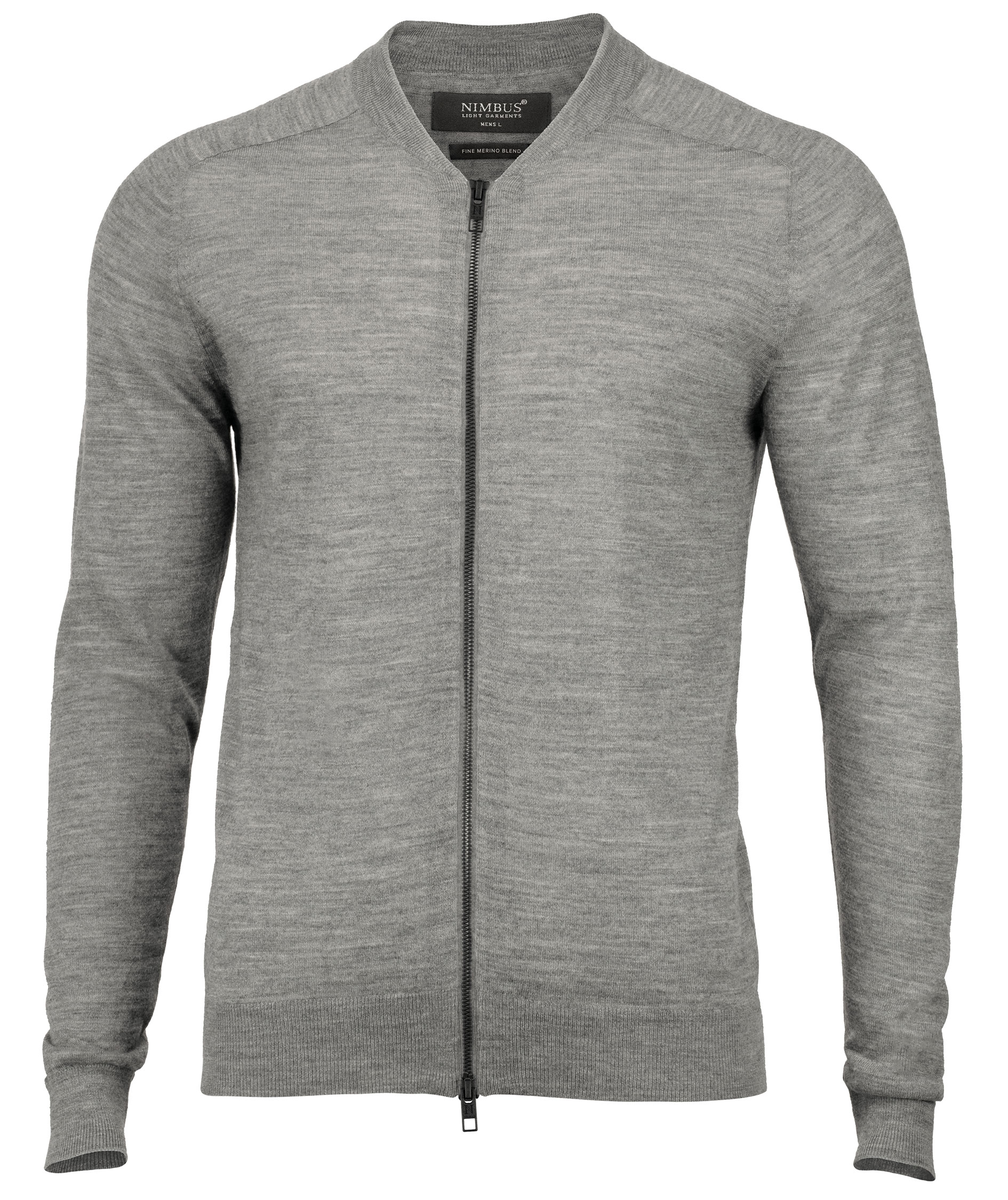 Nimbus Phoenix stickad cardigan med merinoull, Gr&aring; melange