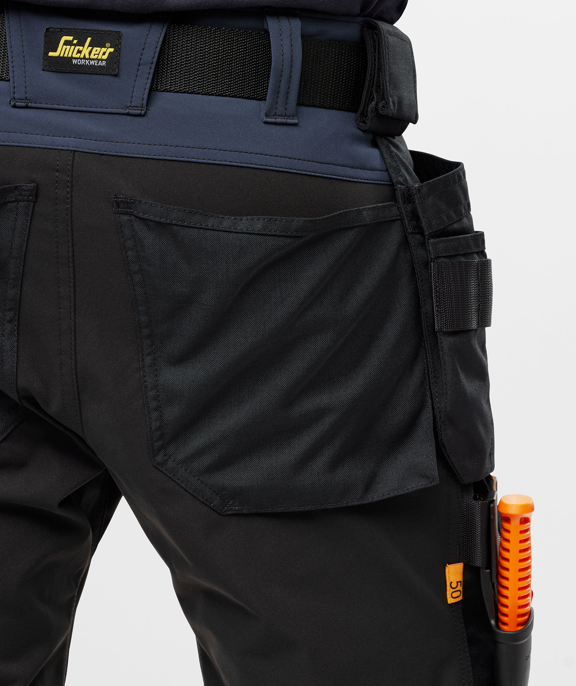 Snickers AllroundWork h&aring;ndverkershorts 6175 full stretch, Navy/black, large image number 8
