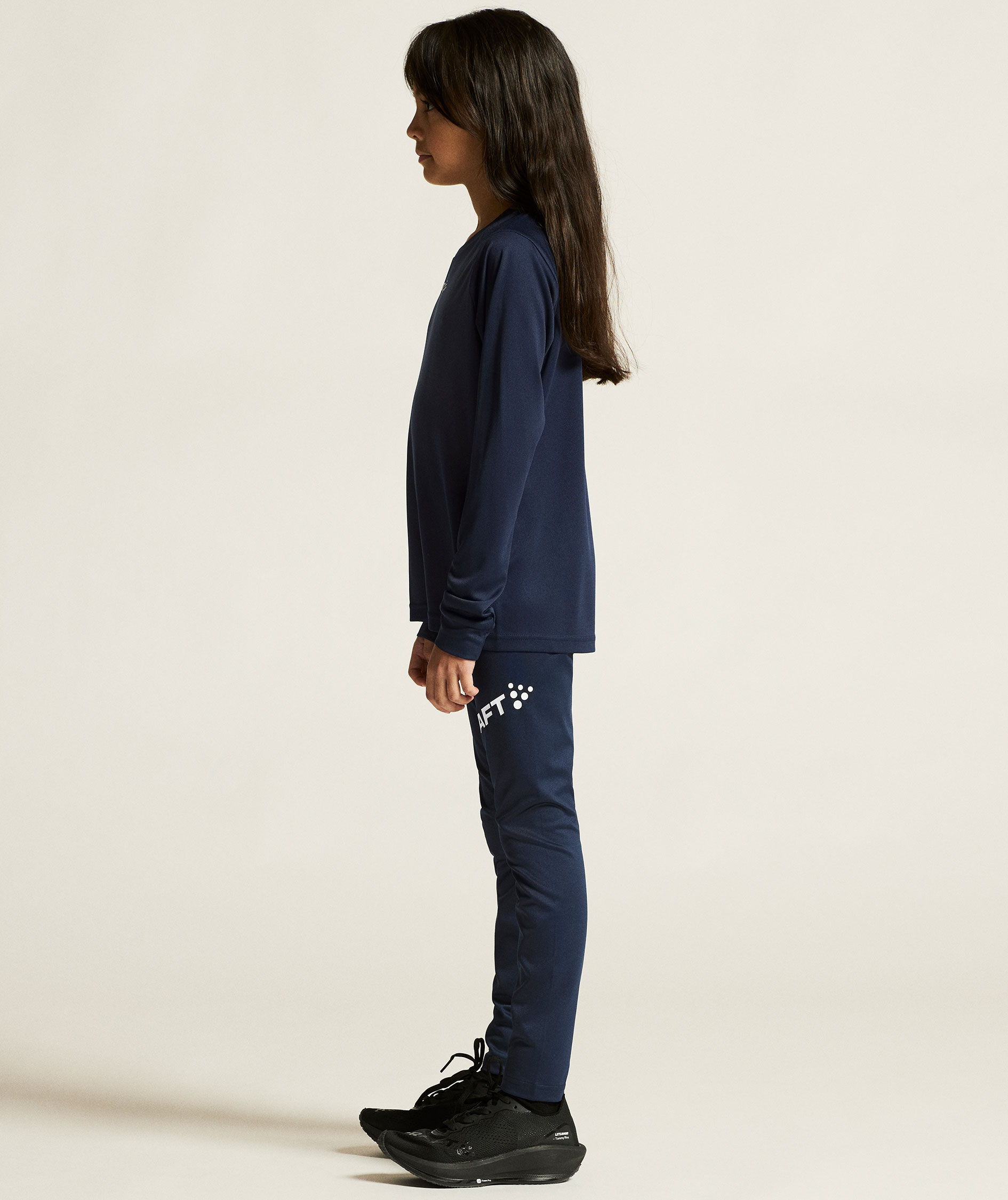 Craft Rush lang&aelig;rmet T-shirt til b&oslash;rn, Navy, large image number 7