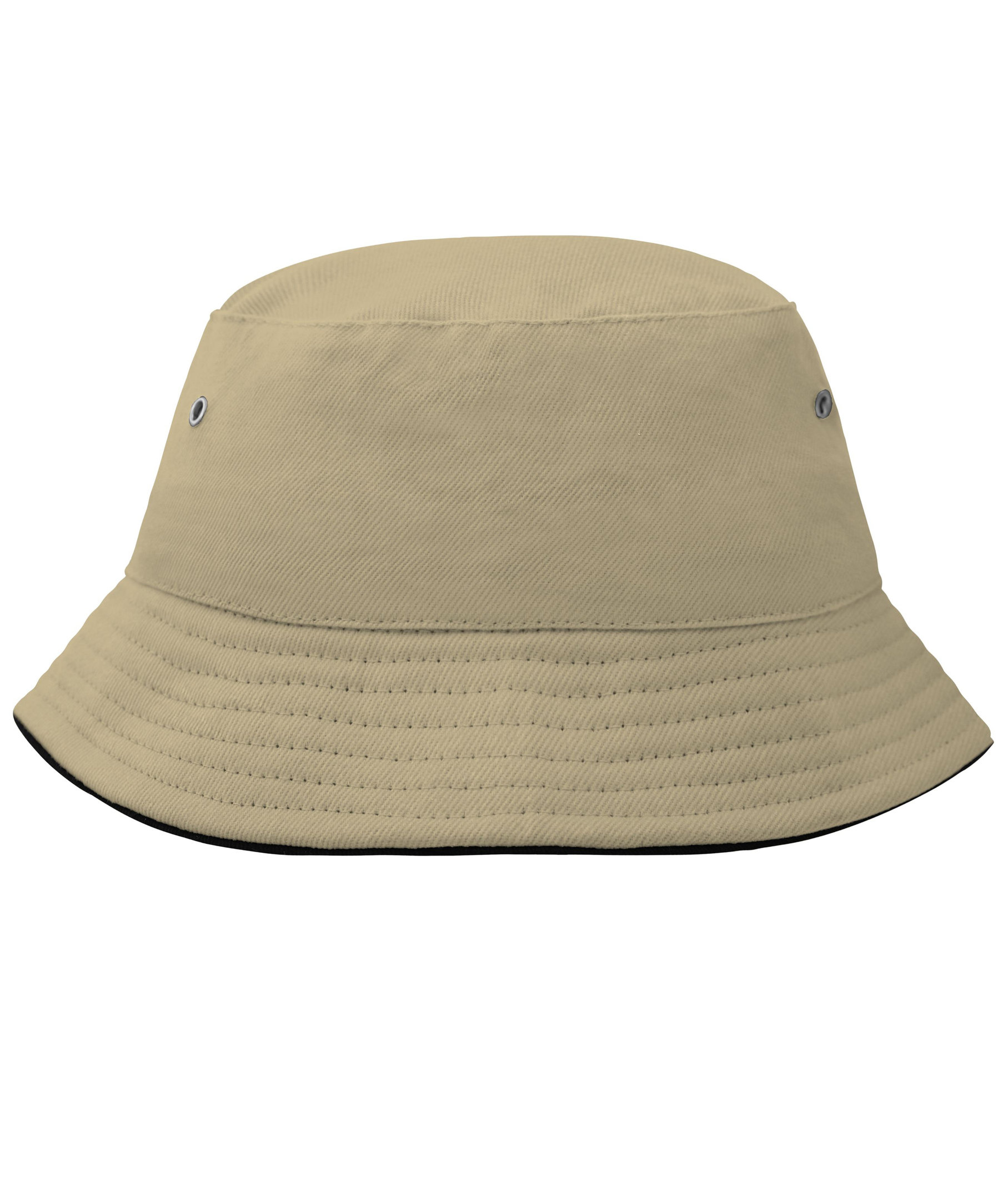 Myrtle Beach Sonnenhut f&uuml;r Kinder, Khaki/Schwarz, Khaki/Schwarz, swatch