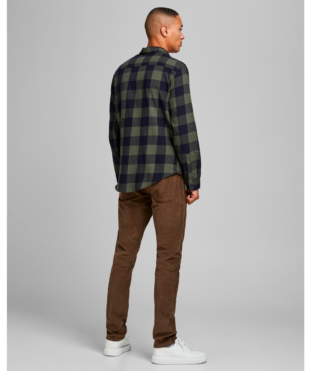 Jack & Jones JJEGINGHAM Slim fit skovmandsskjorte, Dusty Olive, large image number 2