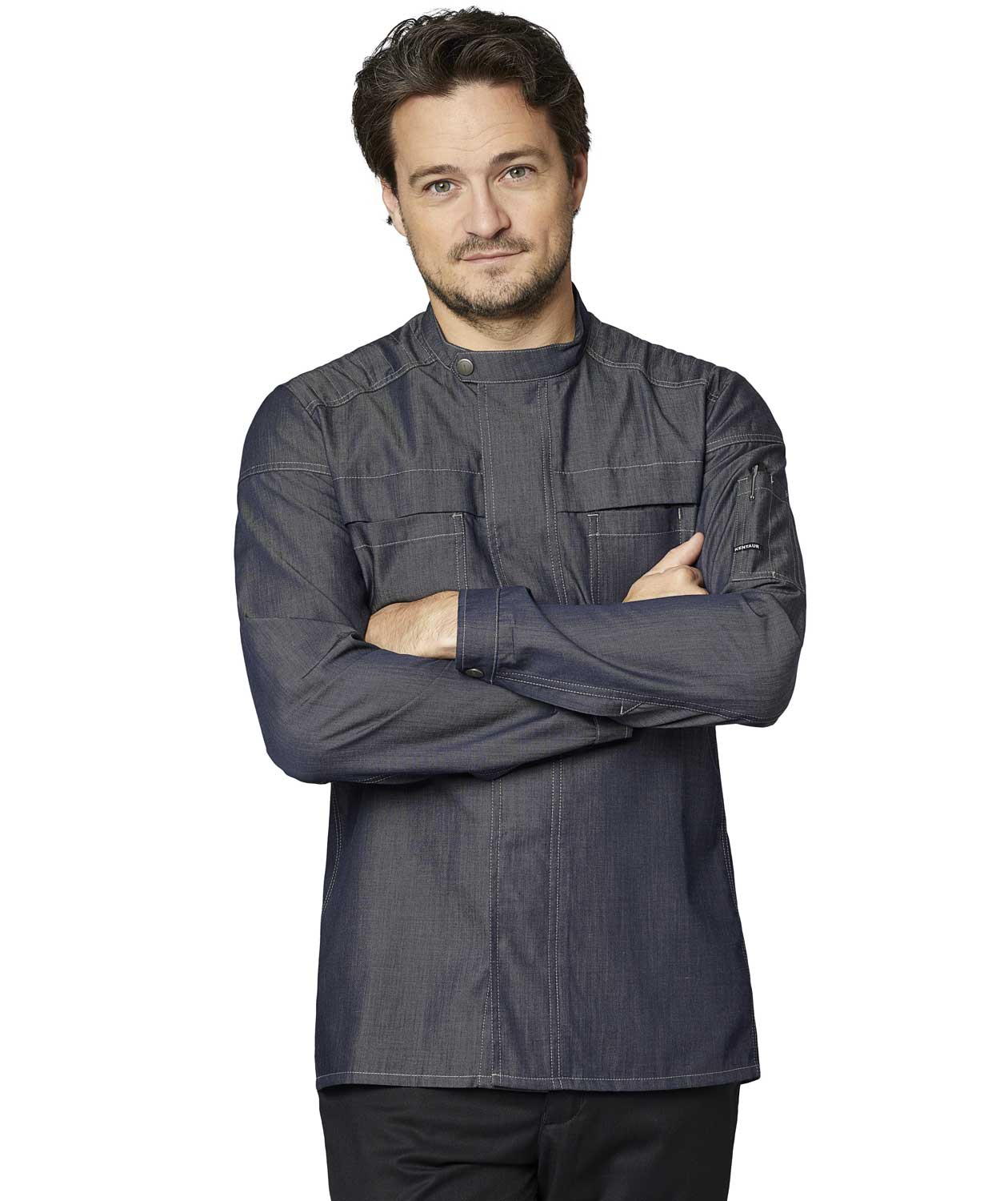 Kentaur Biker  Koch-/Kellnerjacke, Oceanblau, large image number 1