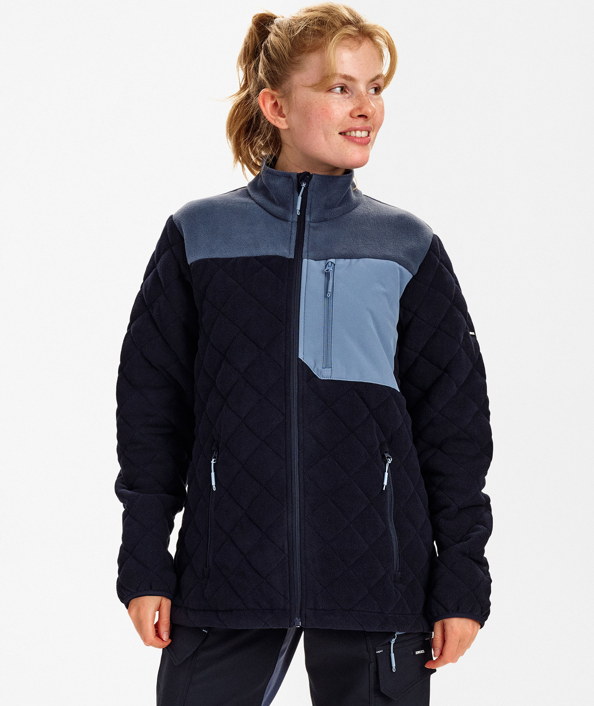 Engel Entire vadderad fleecejacka dam, Deep Blue/Dark Sea, large image number 1