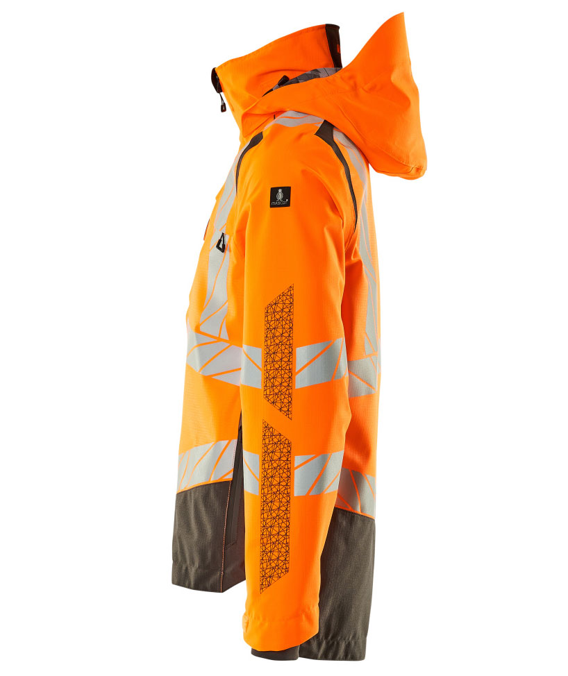 Mascot Accelerate Safe Shelljacke, Hi-vis Orange/Dunkles Anthrazit, large image number 3