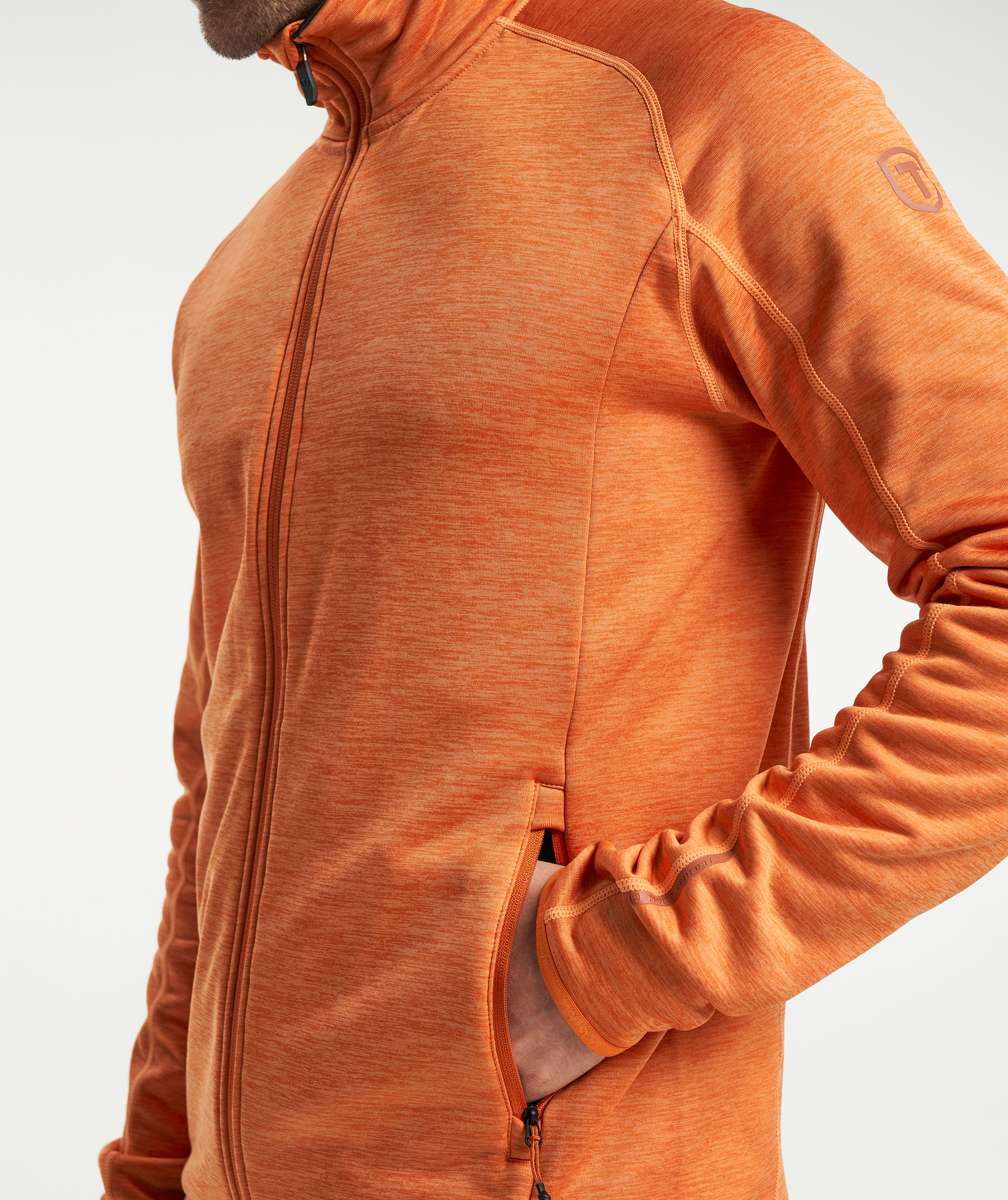 Tenson TXlite cardigan, M&ouml;rk Orange, large image number 6