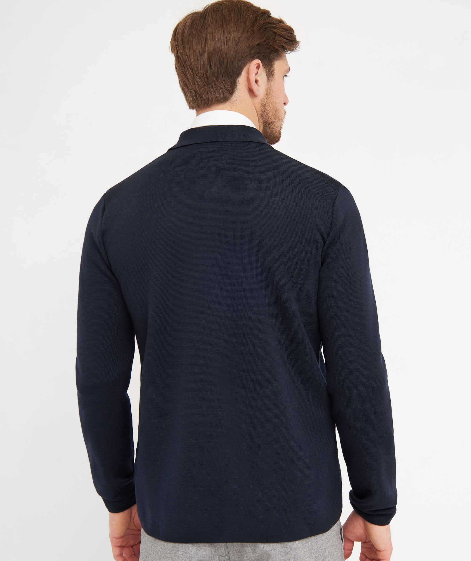 Clipper Manchester cardigan med knapper, Dark navy, large image number 2