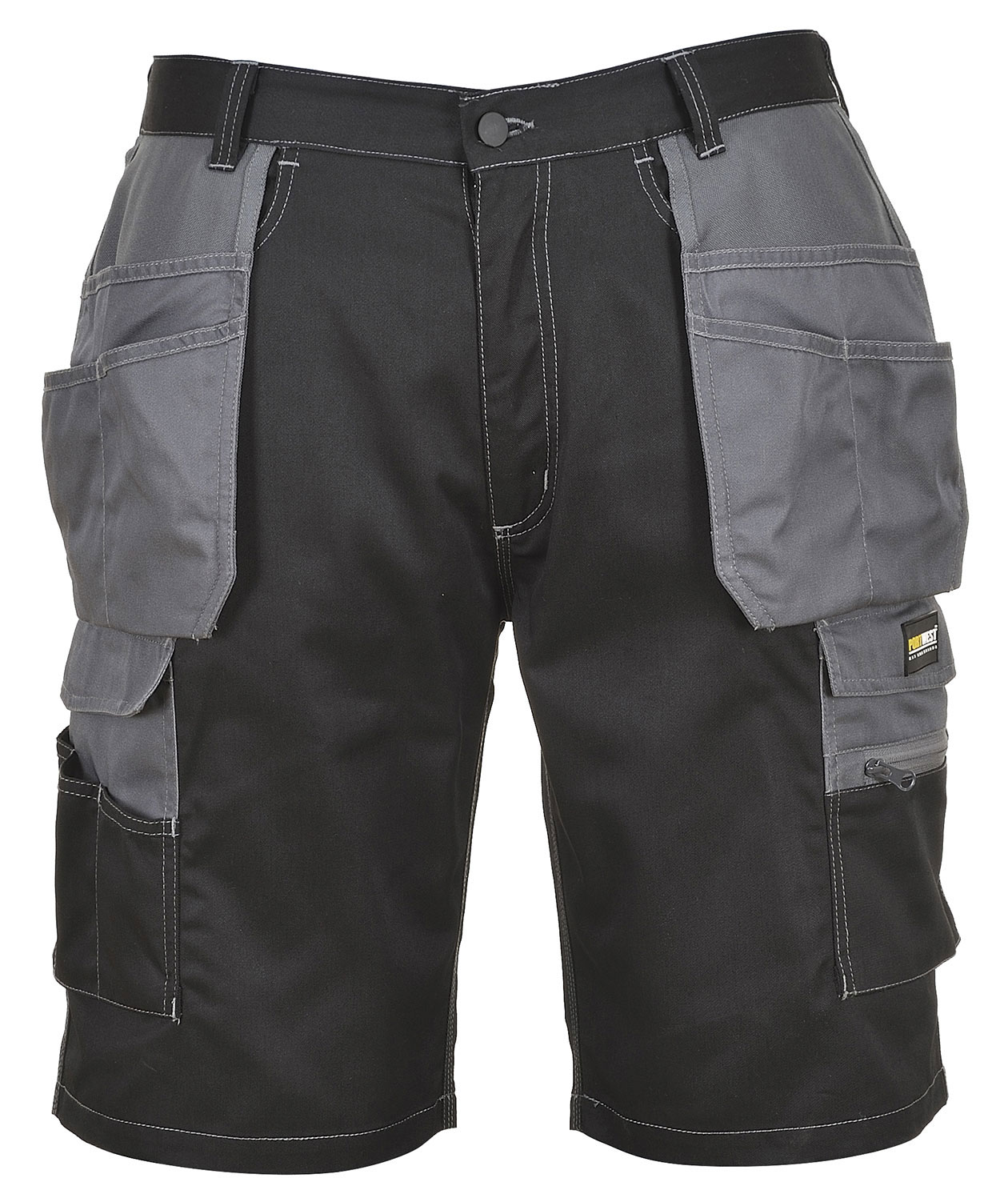 Portwest hantverksshorts, Svart/Gr&aring;