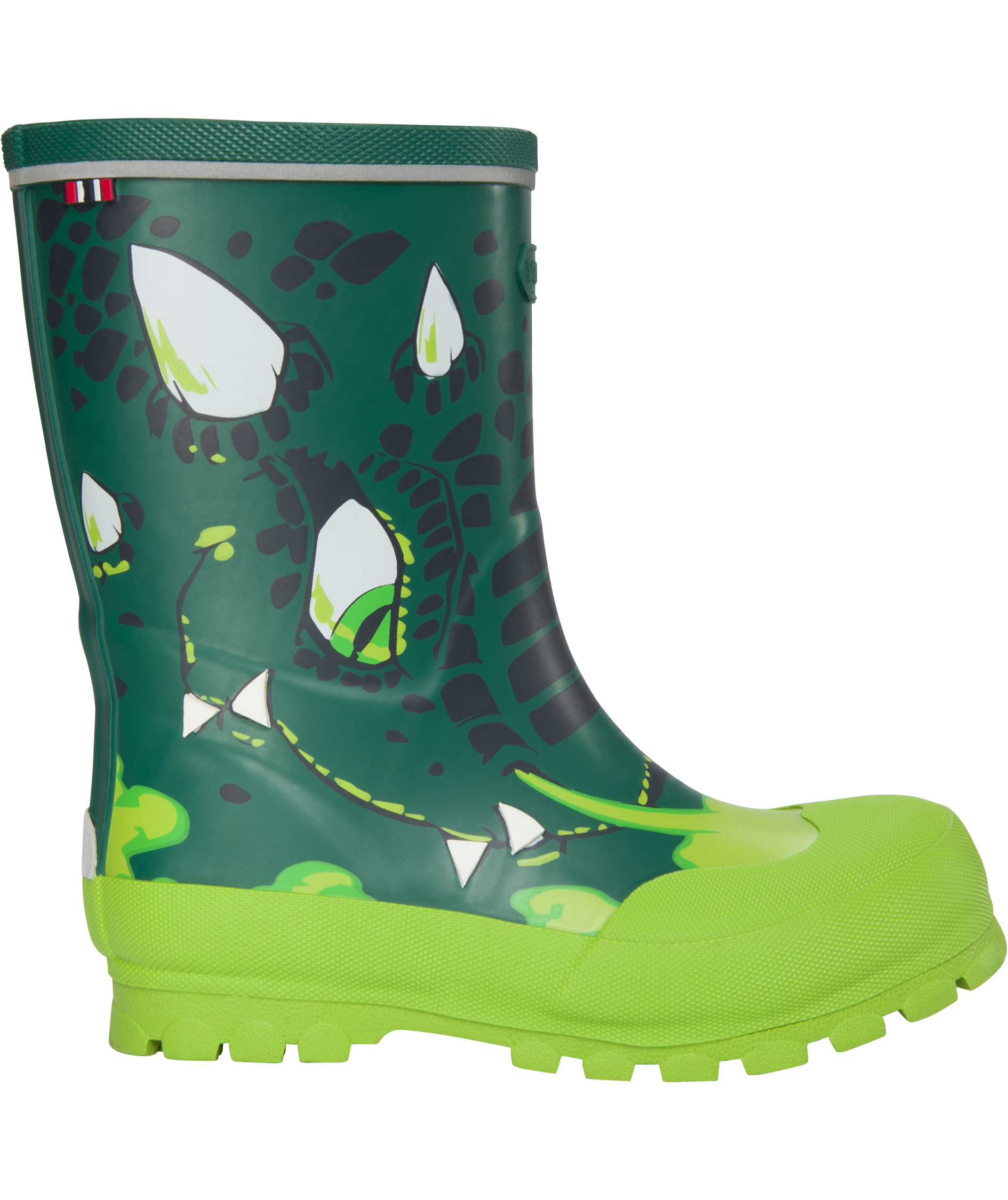 Viking Jolly Print gummist&ouml;vlar till barn, Bottlegreen/multi