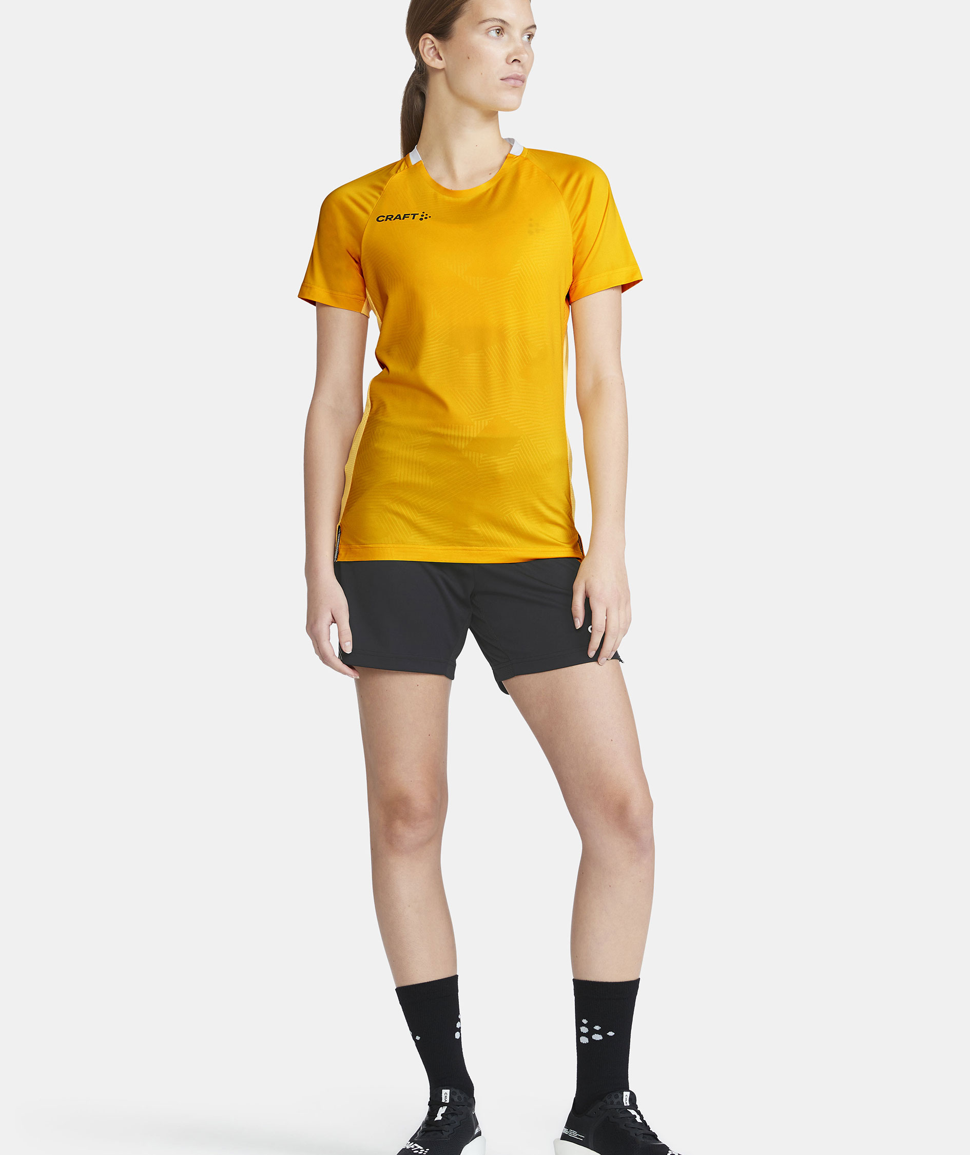 Craft Premier Solid Jersey dame T-shirt, Sweden yellow, large image number 1