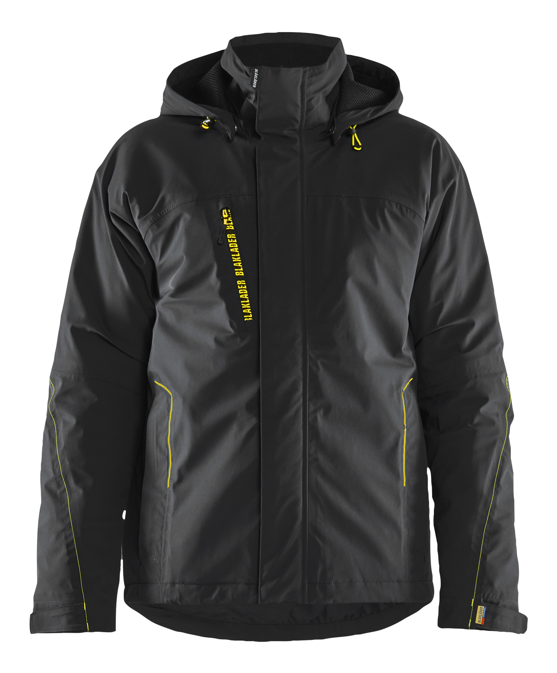 Bl&aring;kl&auml;der letforet vinterjakke full stretch, Sort/Hi-Vis Gul