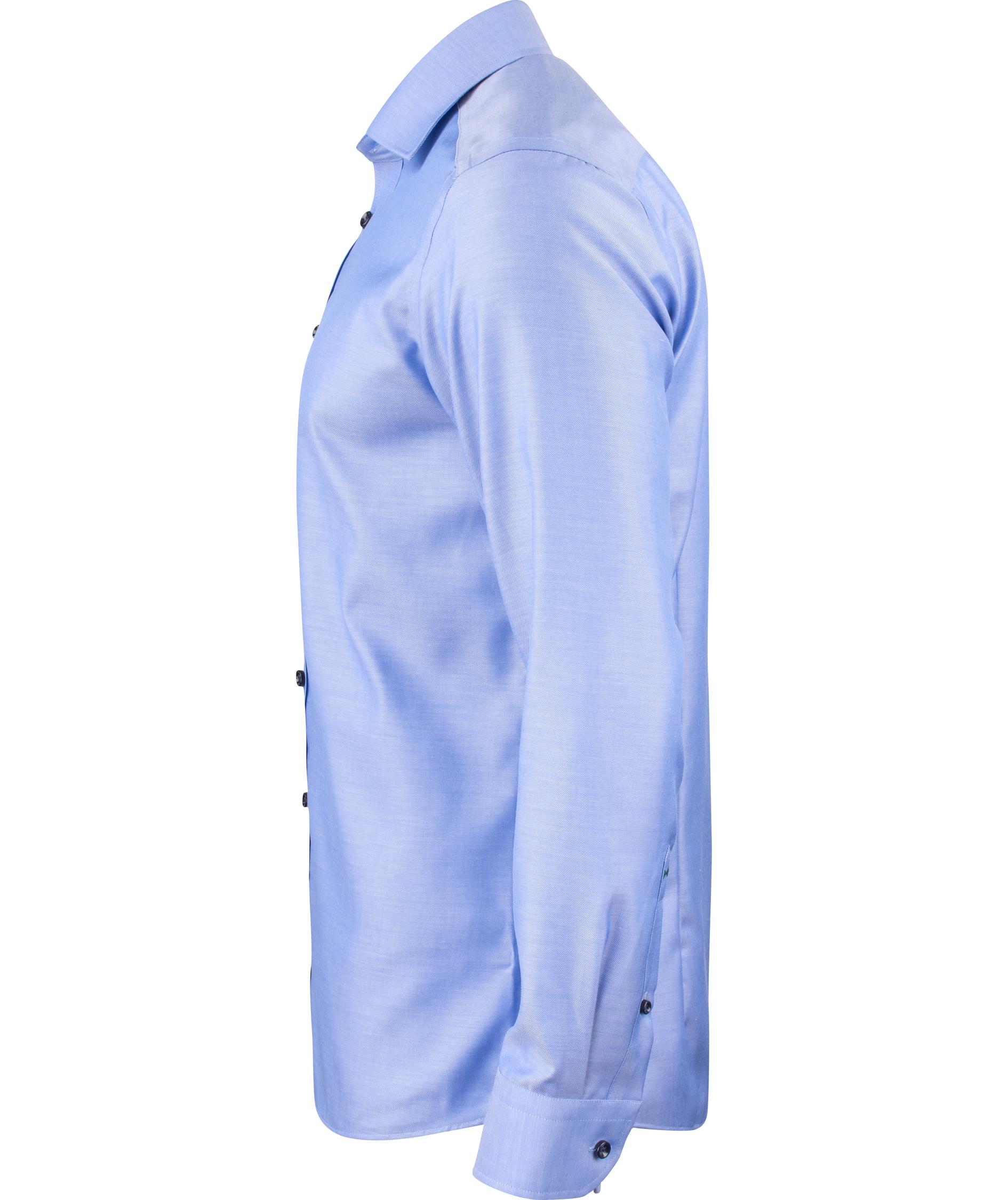 J. Harvest & Frost Twill Green Bow O1 slim fit skjorta, Mid Blue, large image number 4