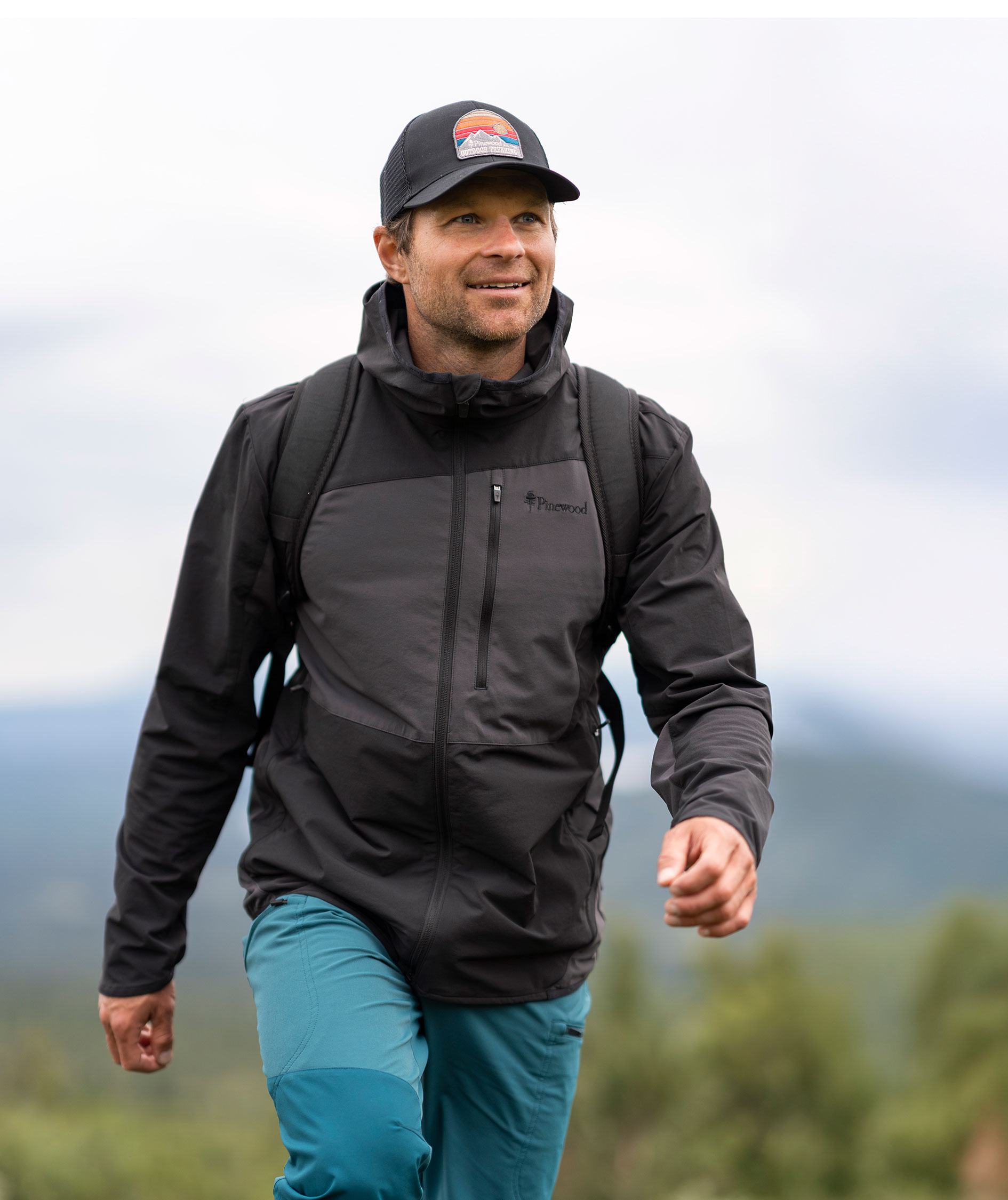 Pinewood Abisko Light jakke, Black/Dark Anthracite, large image number 1