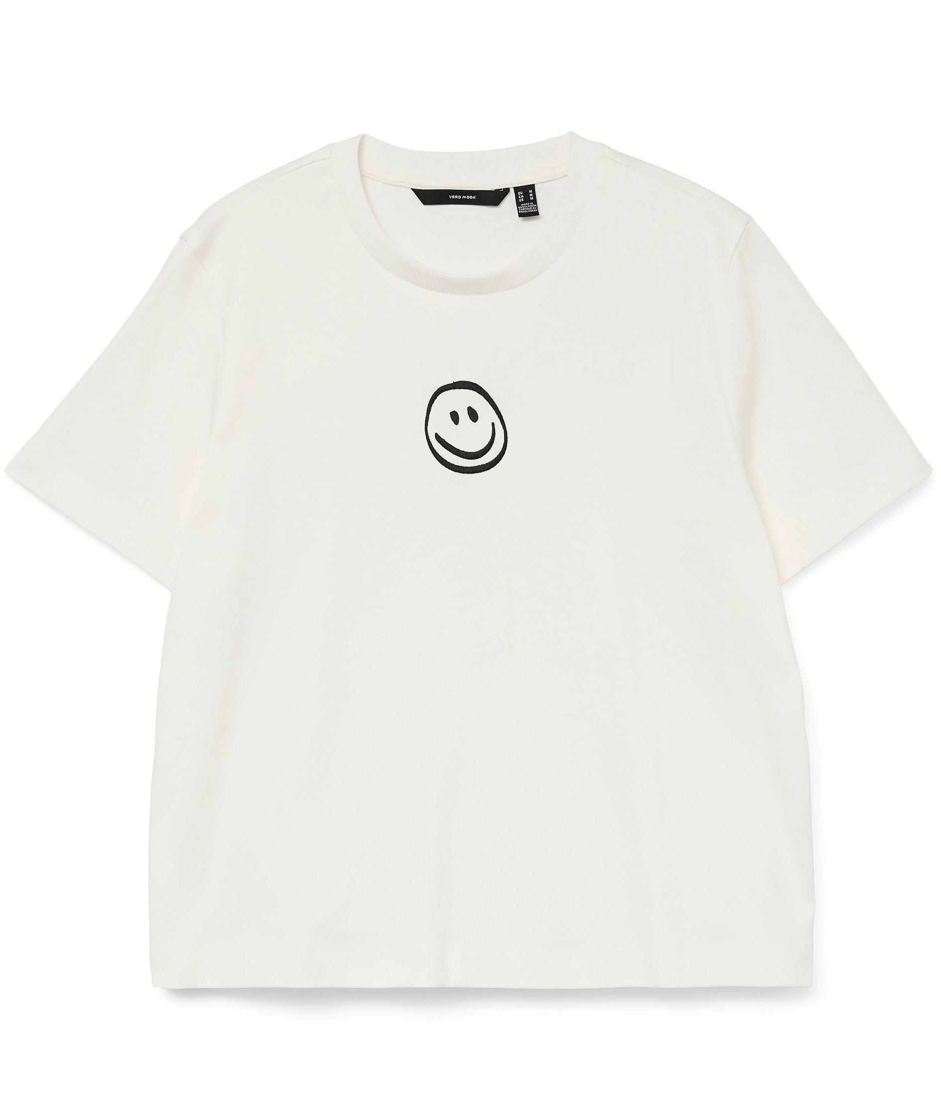 Vero Moda VMSARA METTE Damen T-Shirt, Snow White Smile, Snow White Smile, swatch