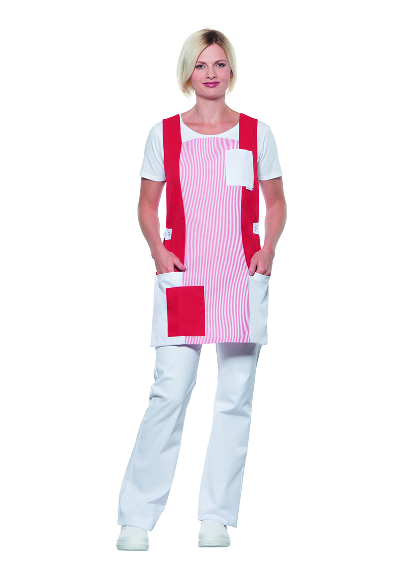 Karlowsky Nala women's sandwich apron, Red/White, large image number 2