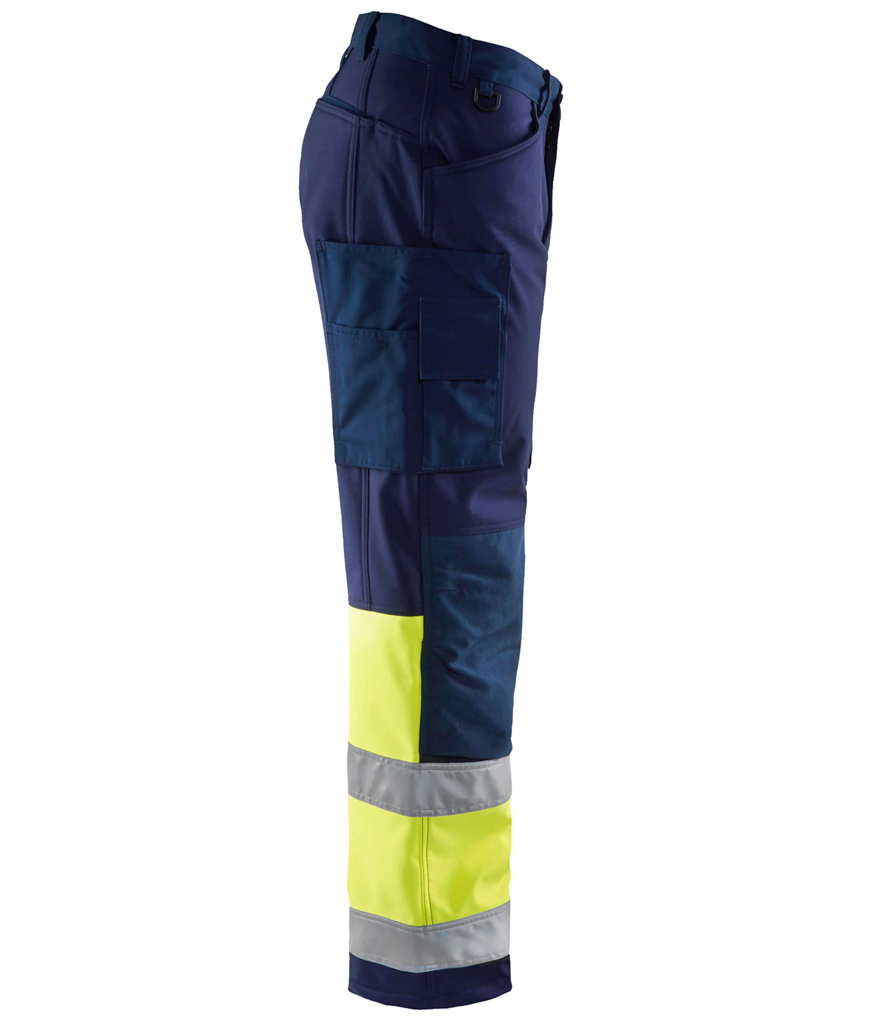 Bl&aring;kl&auml;der Softshell Arbeitshose, Marine/Hi-Vis gelb, large image number 3